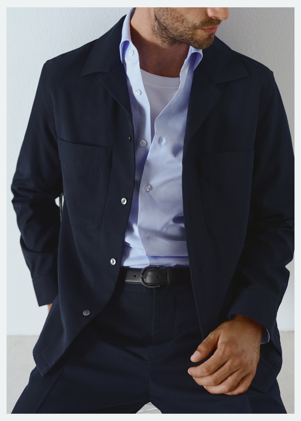 Regular-fit overshirt with pocket