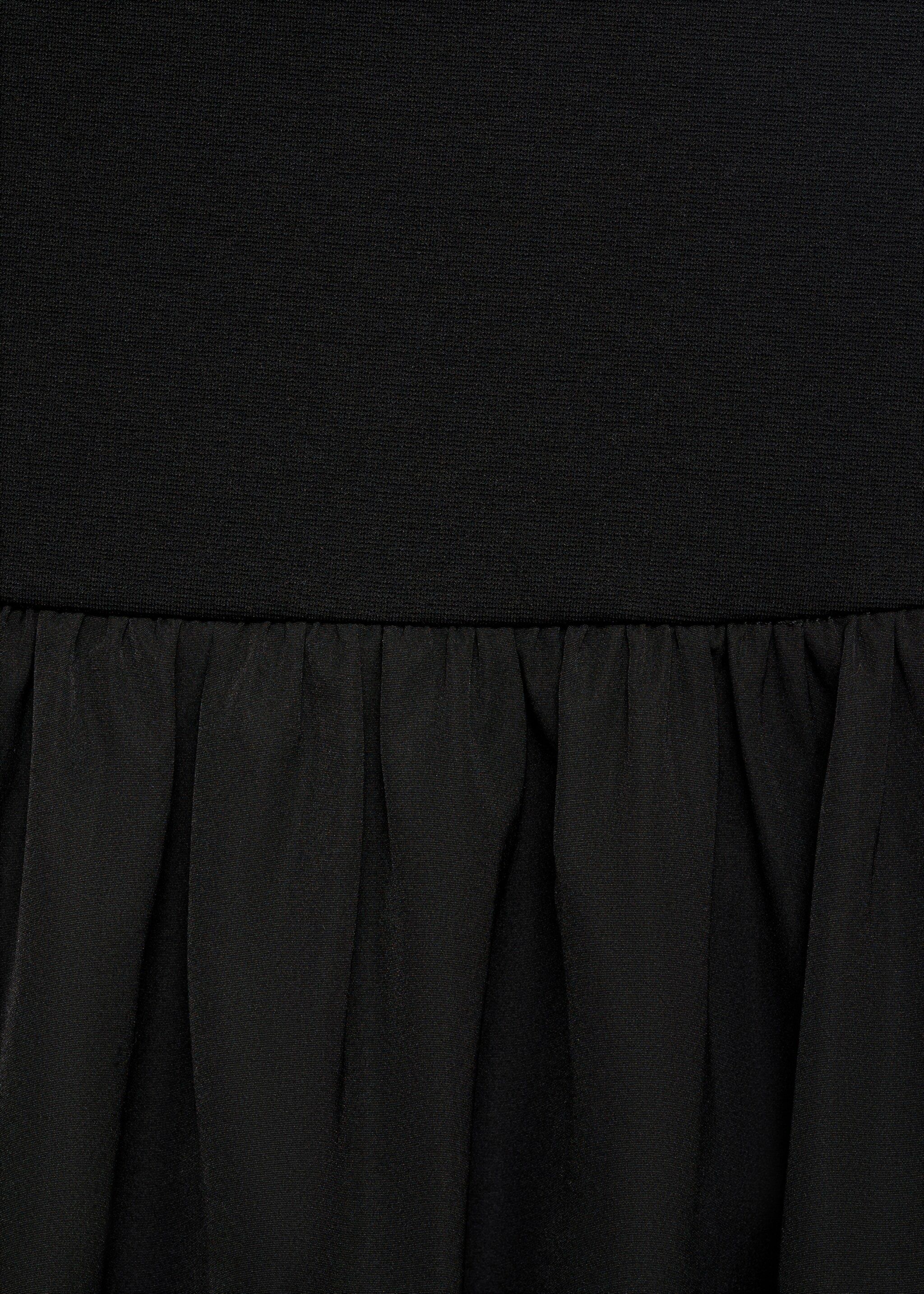 Gathered A-line skirt - Details of the article 8, Black. Ref: 17086730-00.