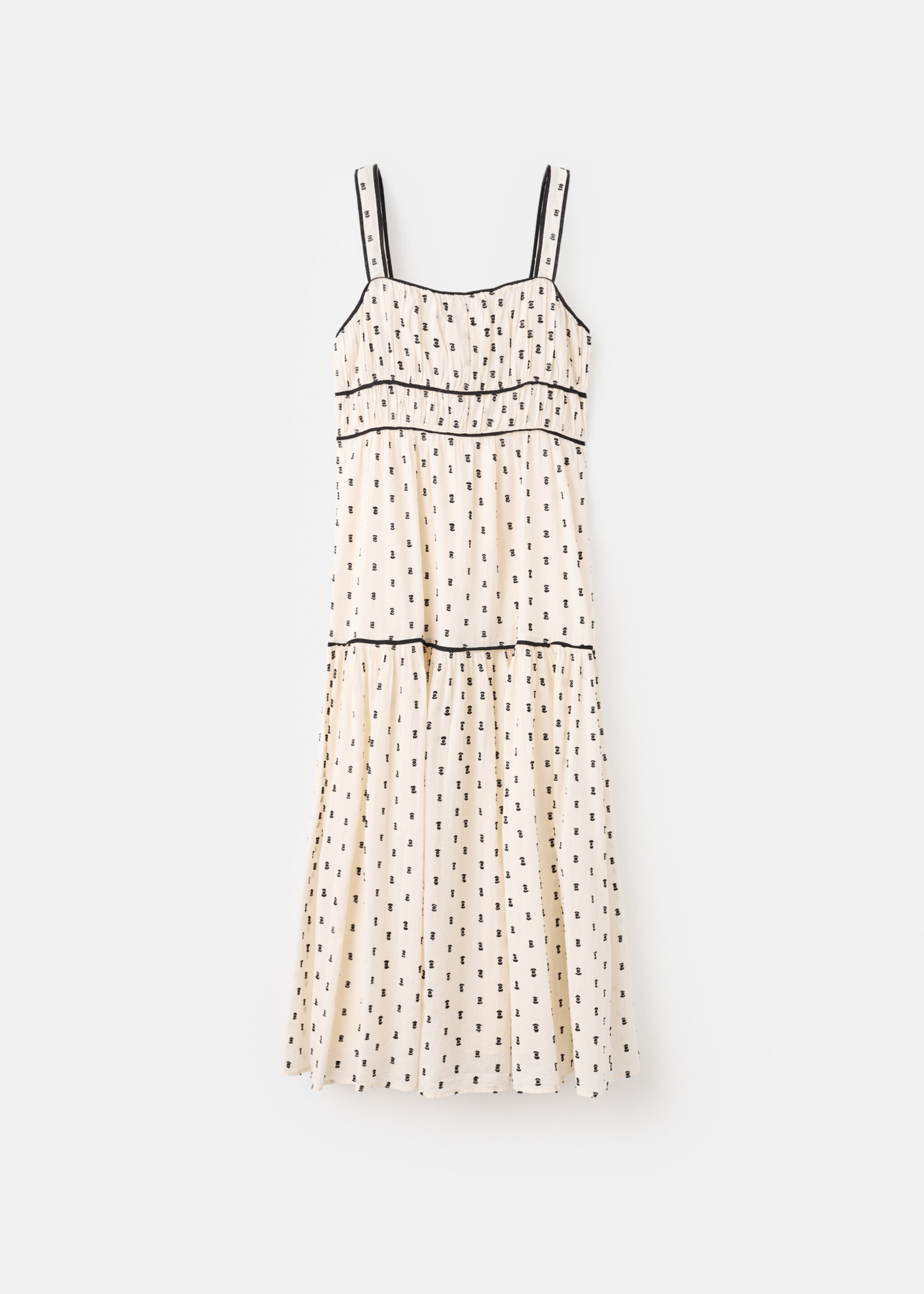Robe midi plumetis - Article sans modèle, Écru. Ref: 17086731-00.