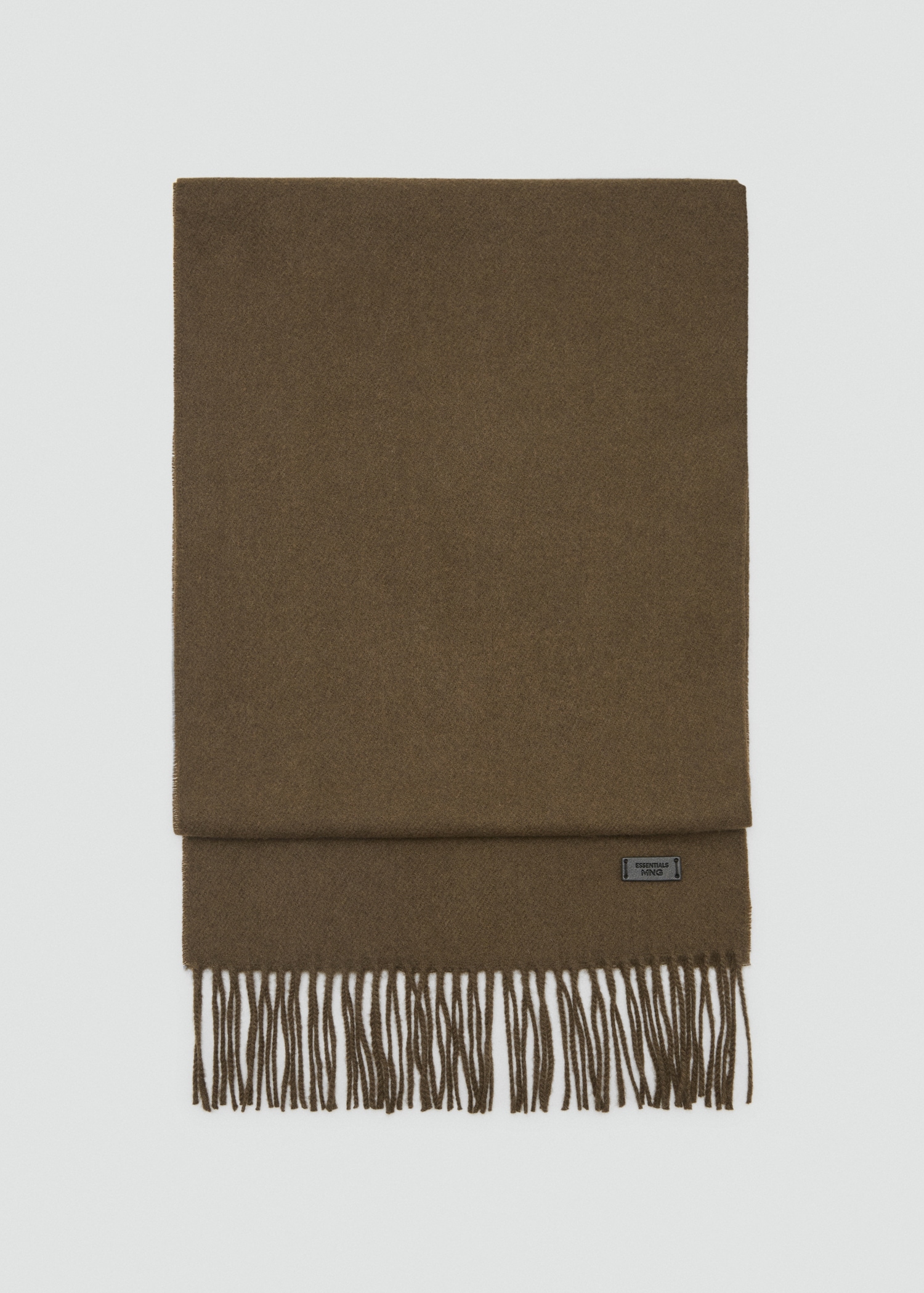 Plain fringed scarf - Article without model