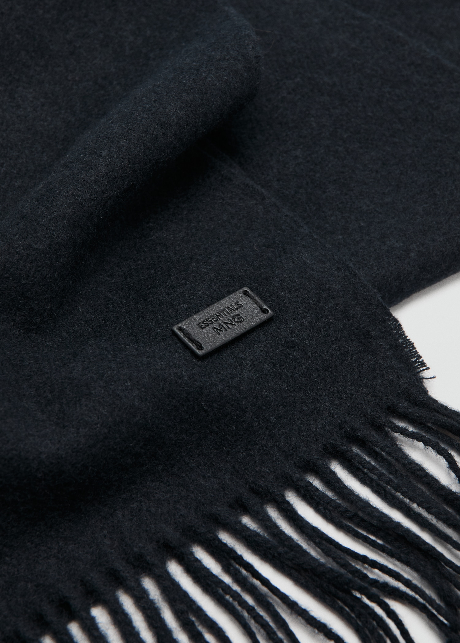 Plain fringed scarf - Medium plane