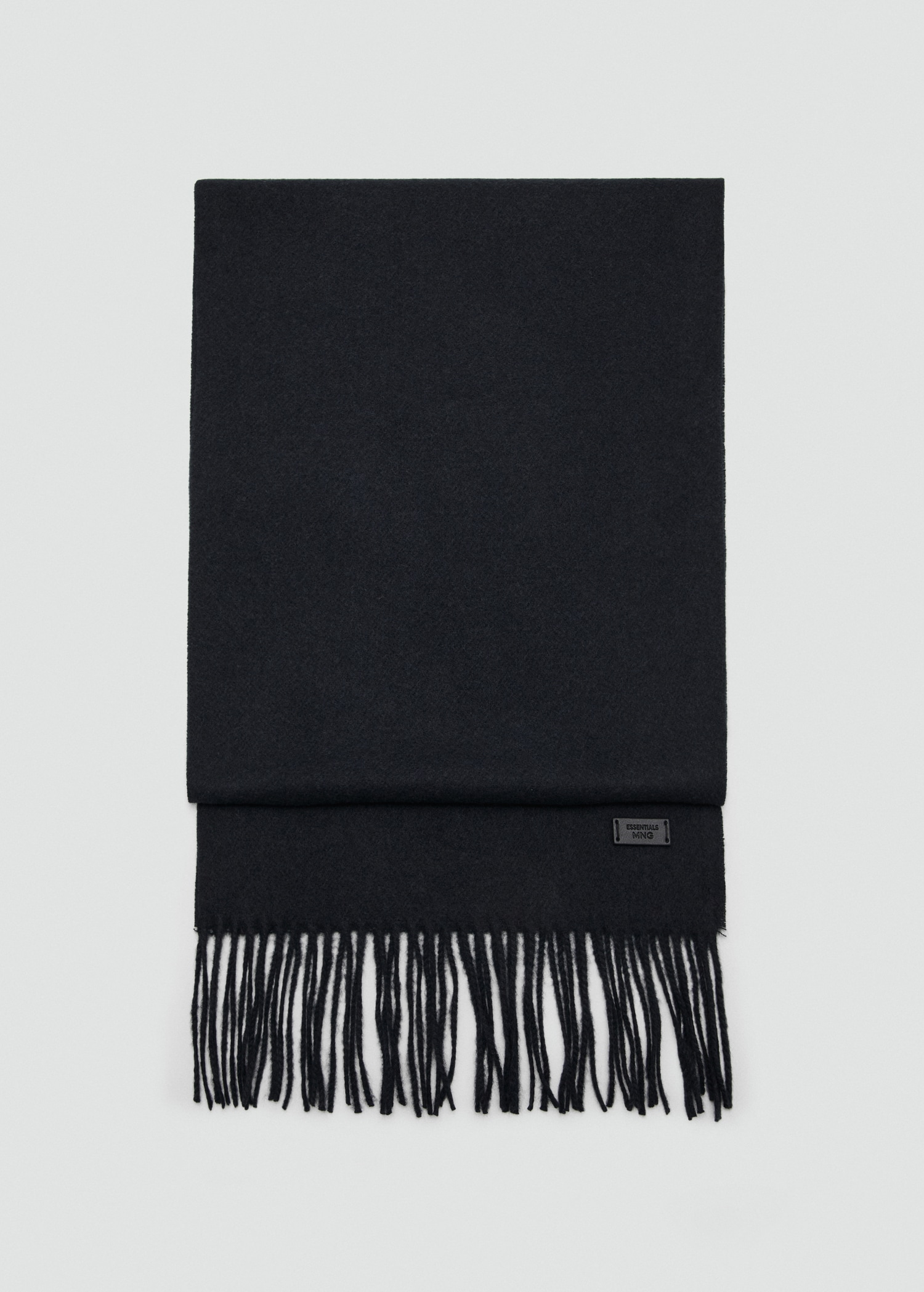 Plain fringed scarf - Article without model