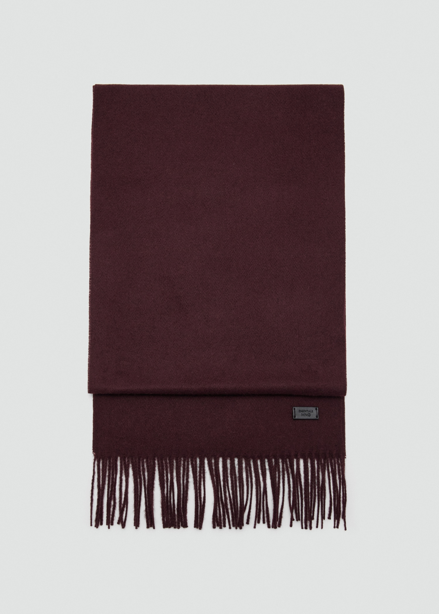 Plain fringed scarf - Article without model