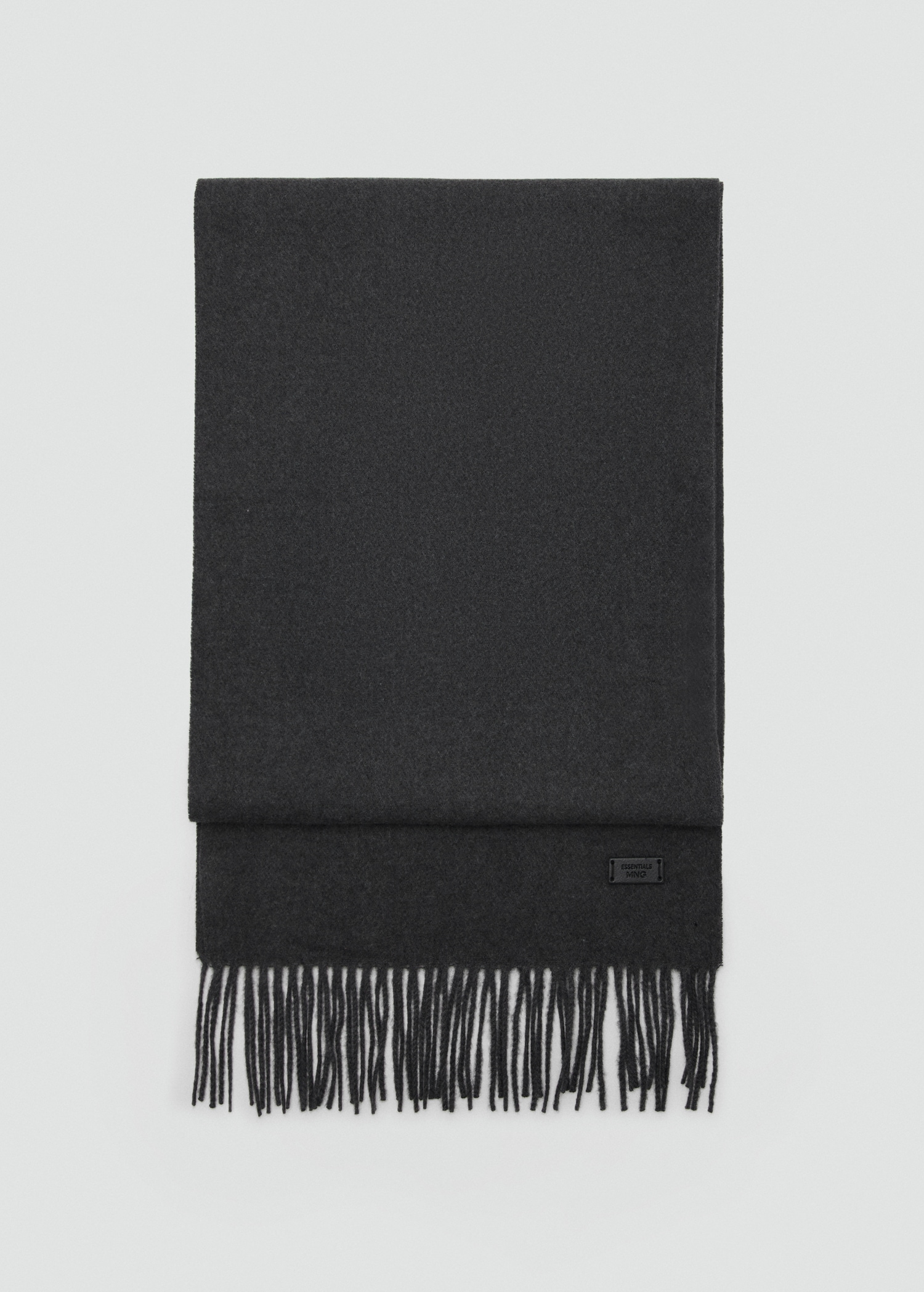 Plain fringed scarf - Article without model