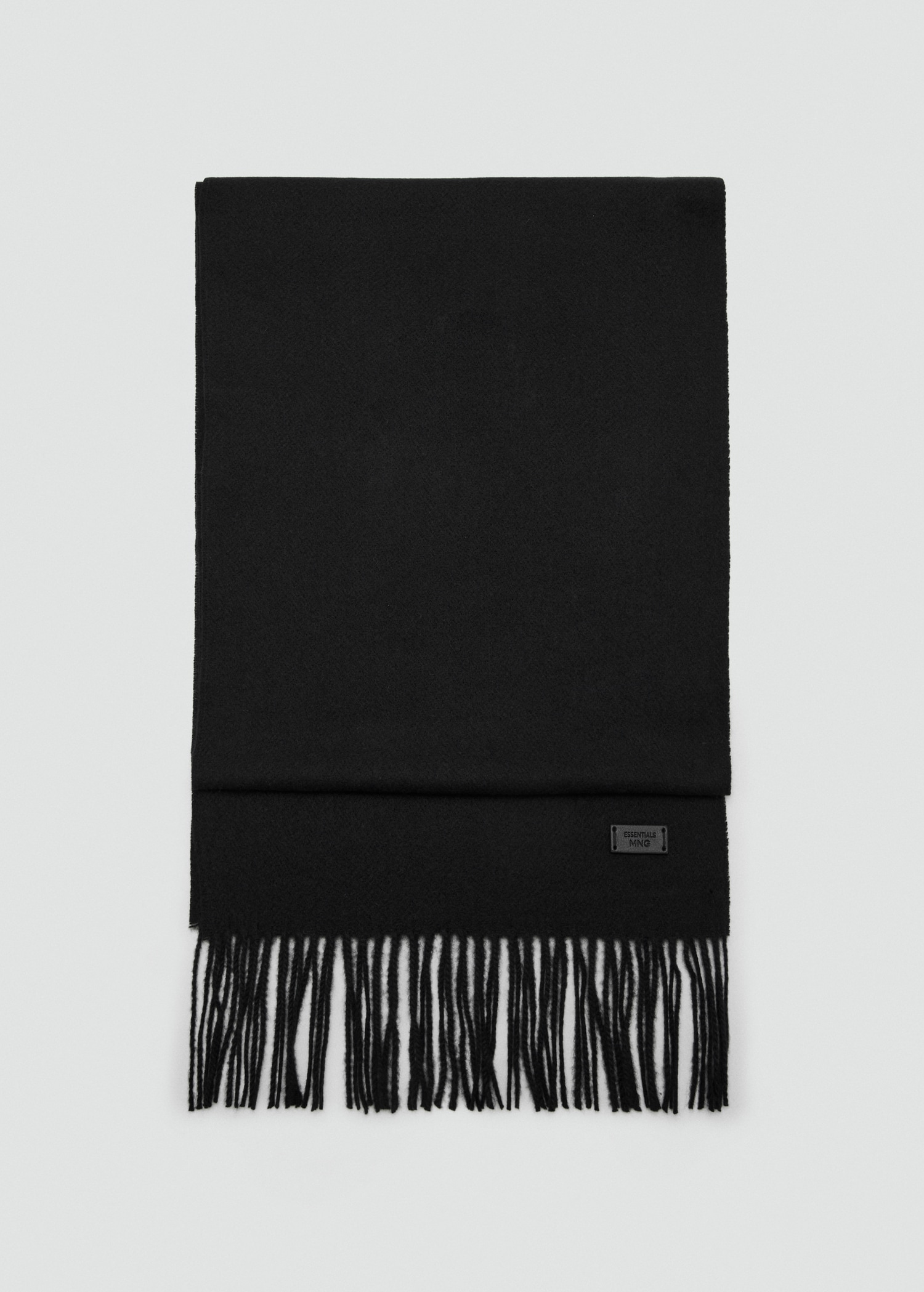 Plain fringed scarf - Article without model