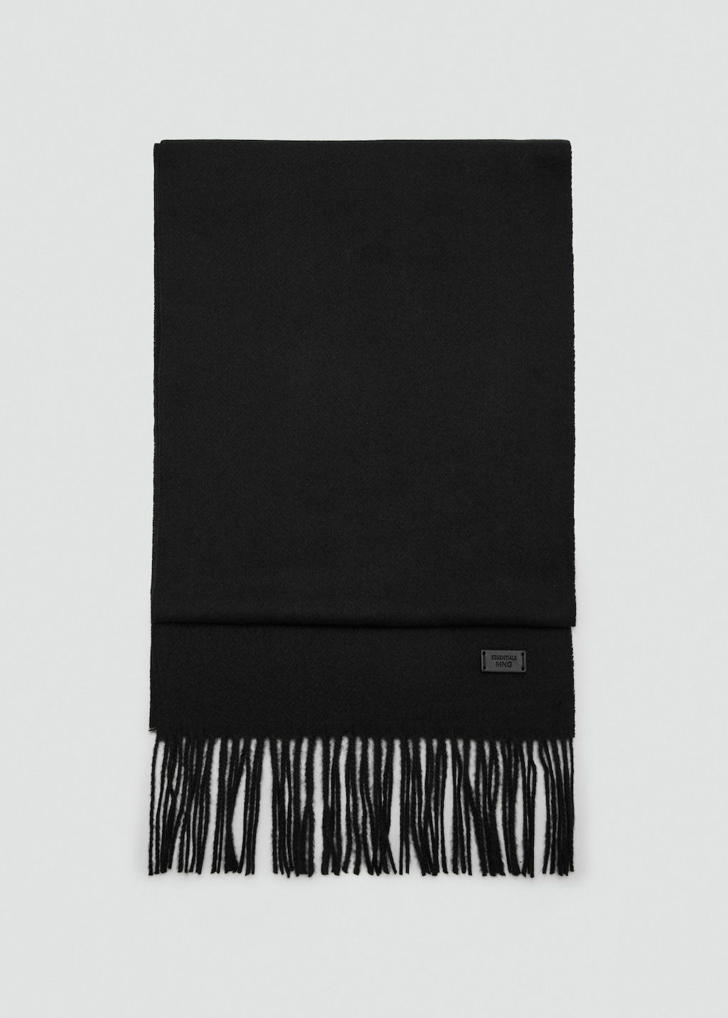 Plain fringed scarf