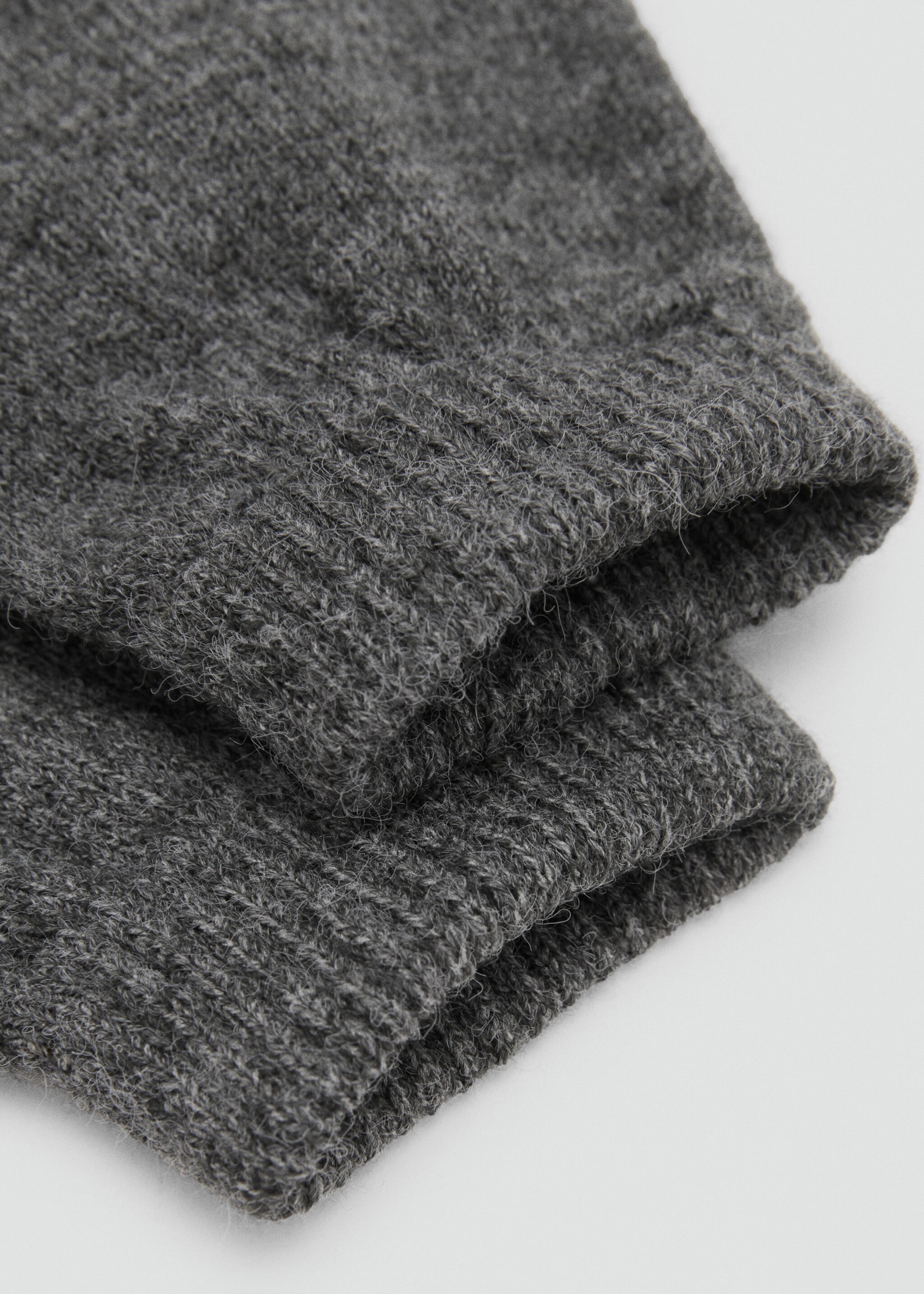 Knitted gloves - Medium plane, Charcoal. Ref: 17086734-00.