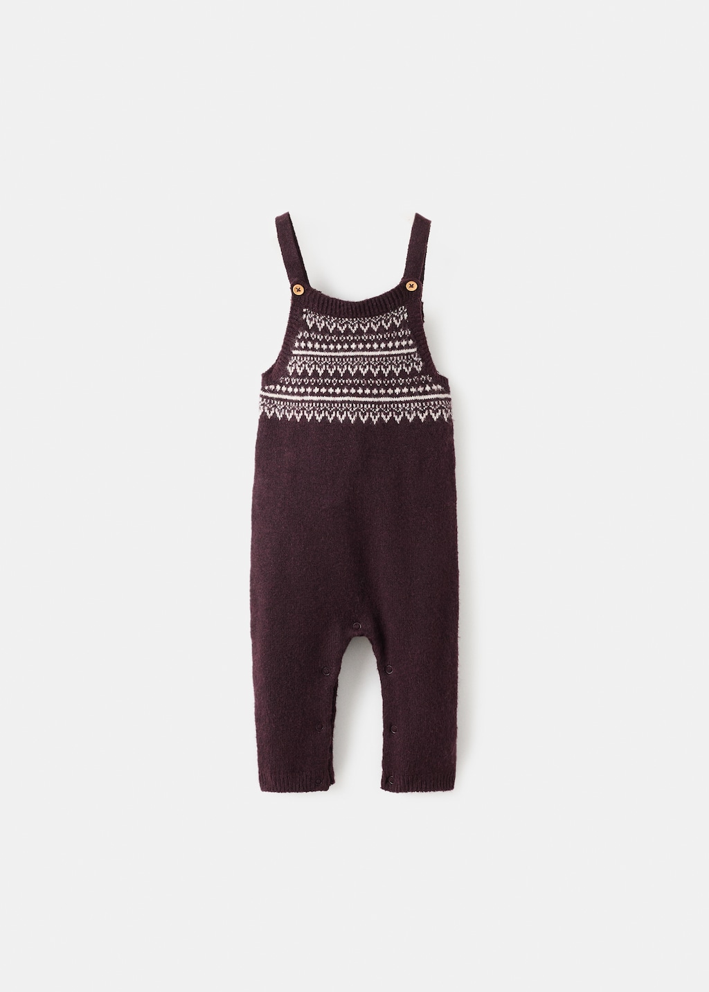 Jacquard knitted dungarees
