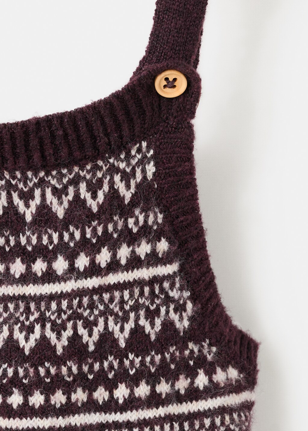 Jacquard knitted dungarees