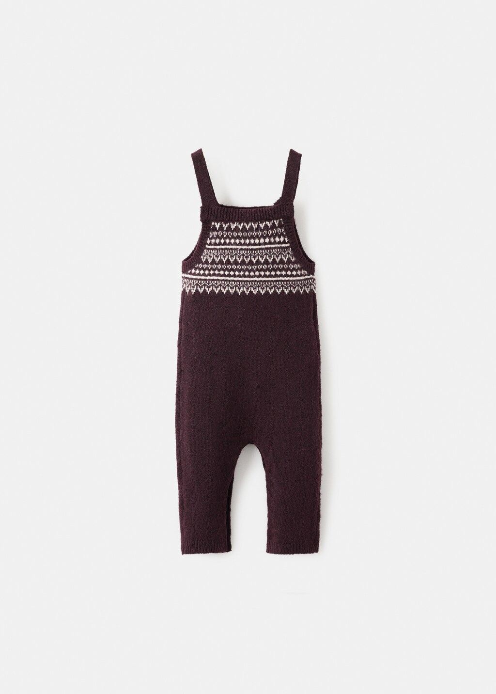 Jacquard knitted dungarees