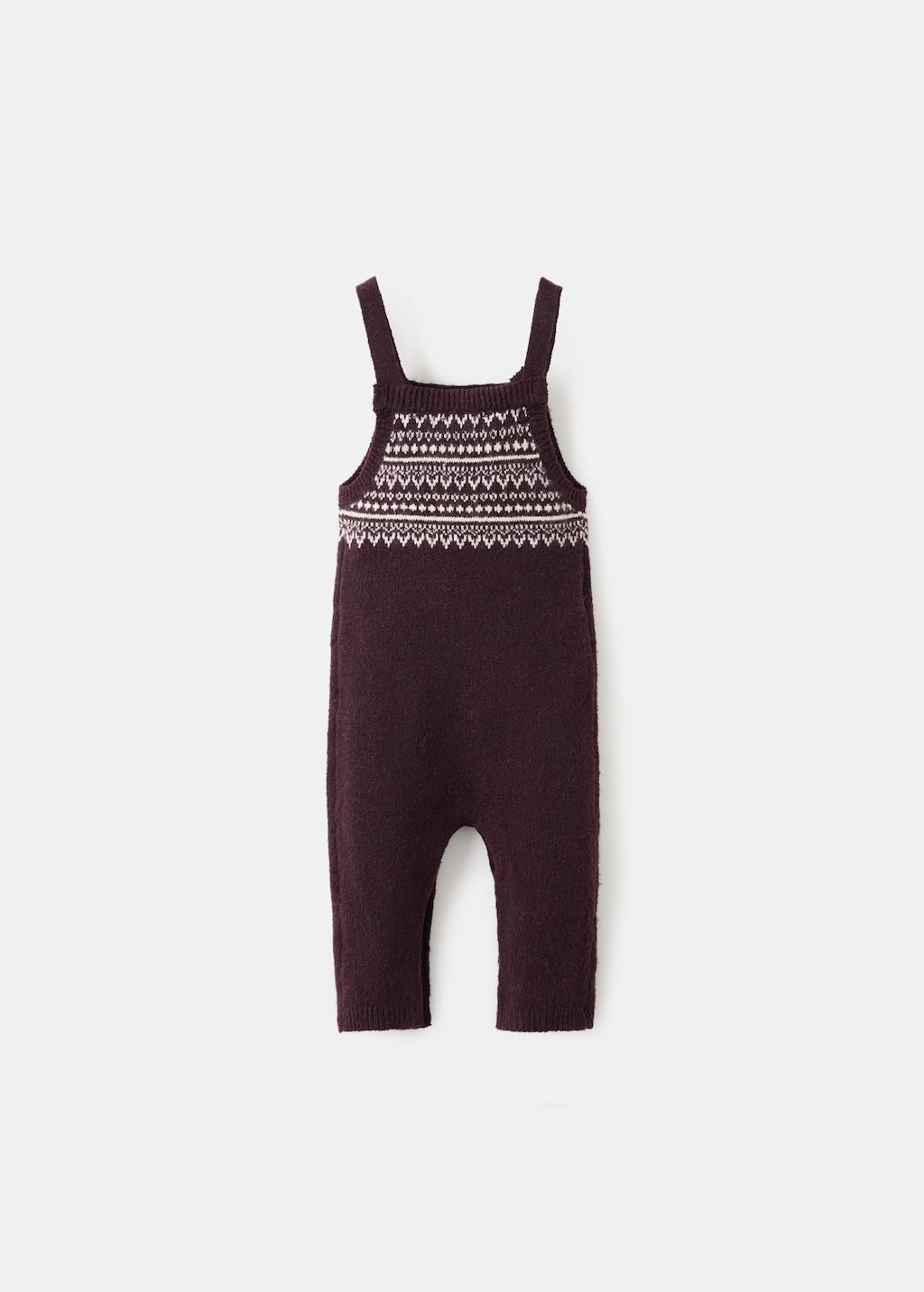Jacquard knitted dungarees