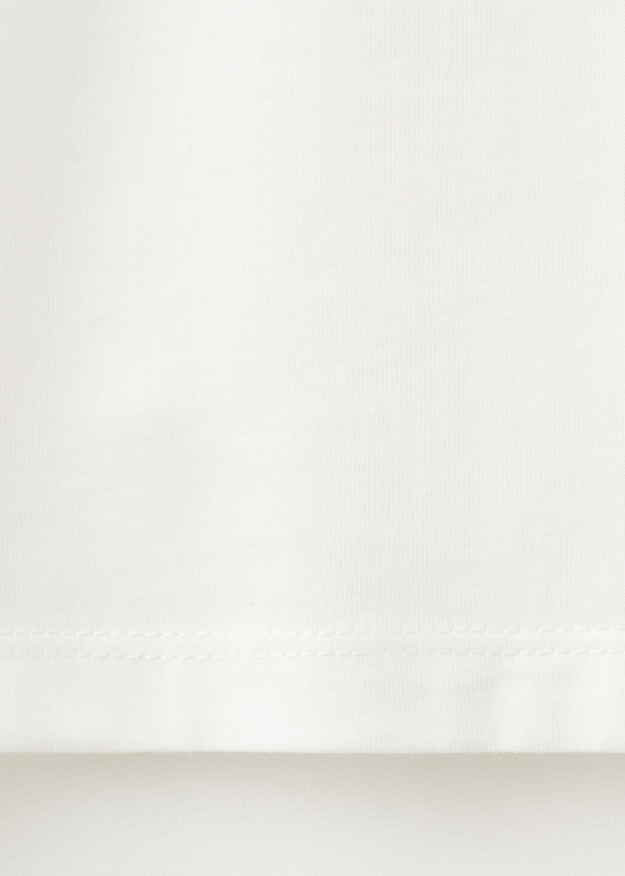 Floral-embroidered cotton t-shirt - Details of the article 0, White. Ref: 17086736-00.