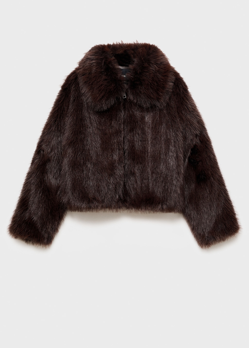 Fur-effect jacket with zip