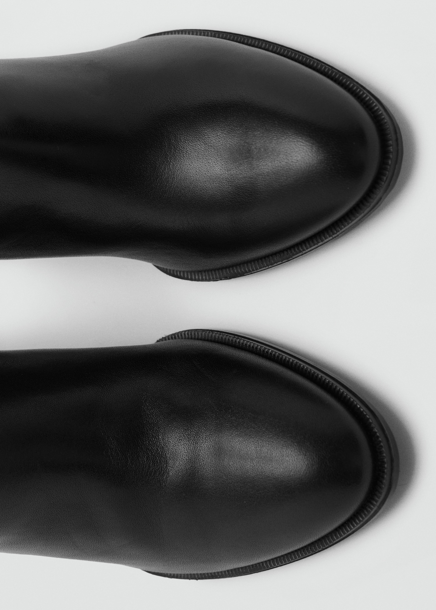 Leather Block Heel Boots