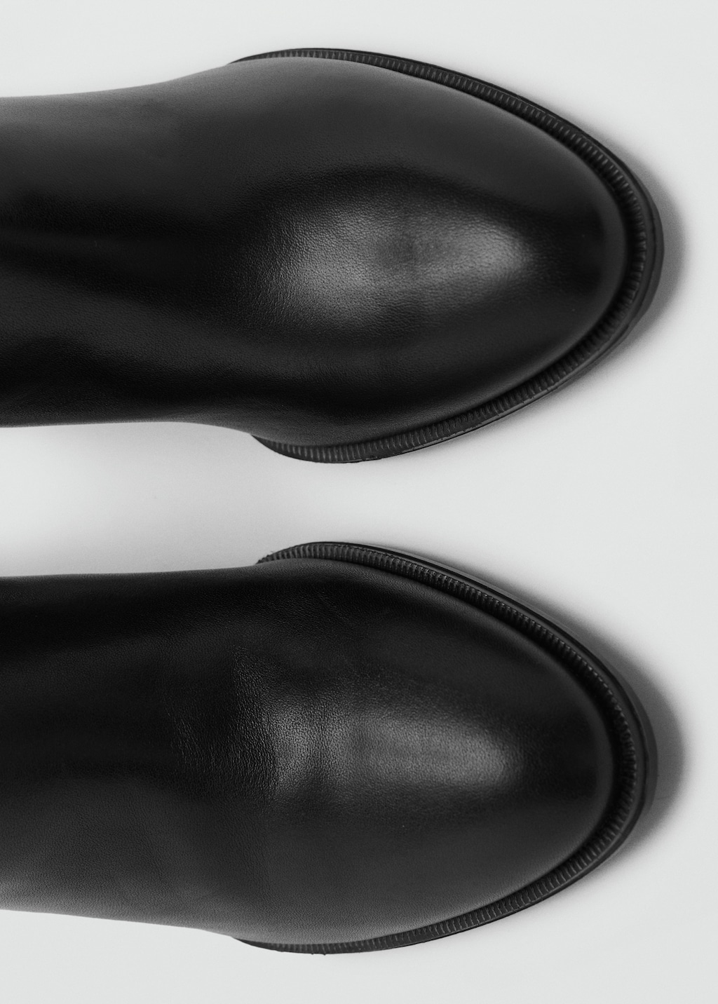 Leather block-heel boots