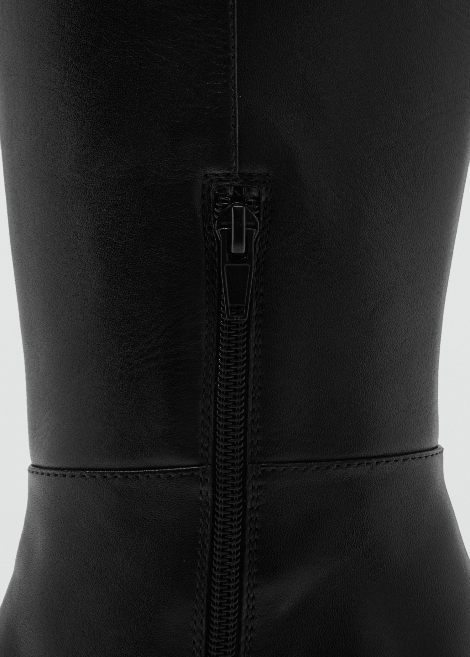 Leather Block Heel Boots