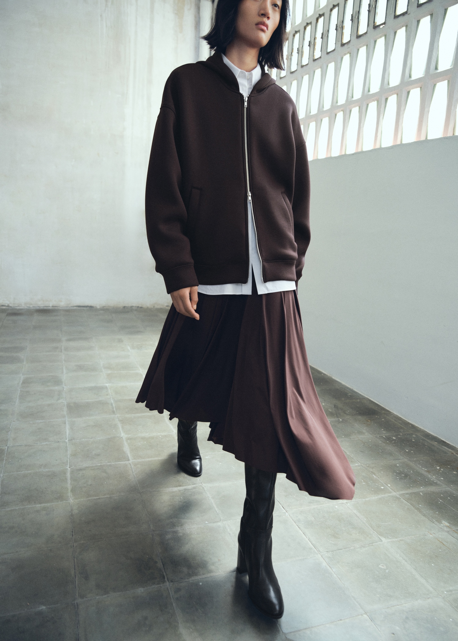 Leather Block Heel Boots