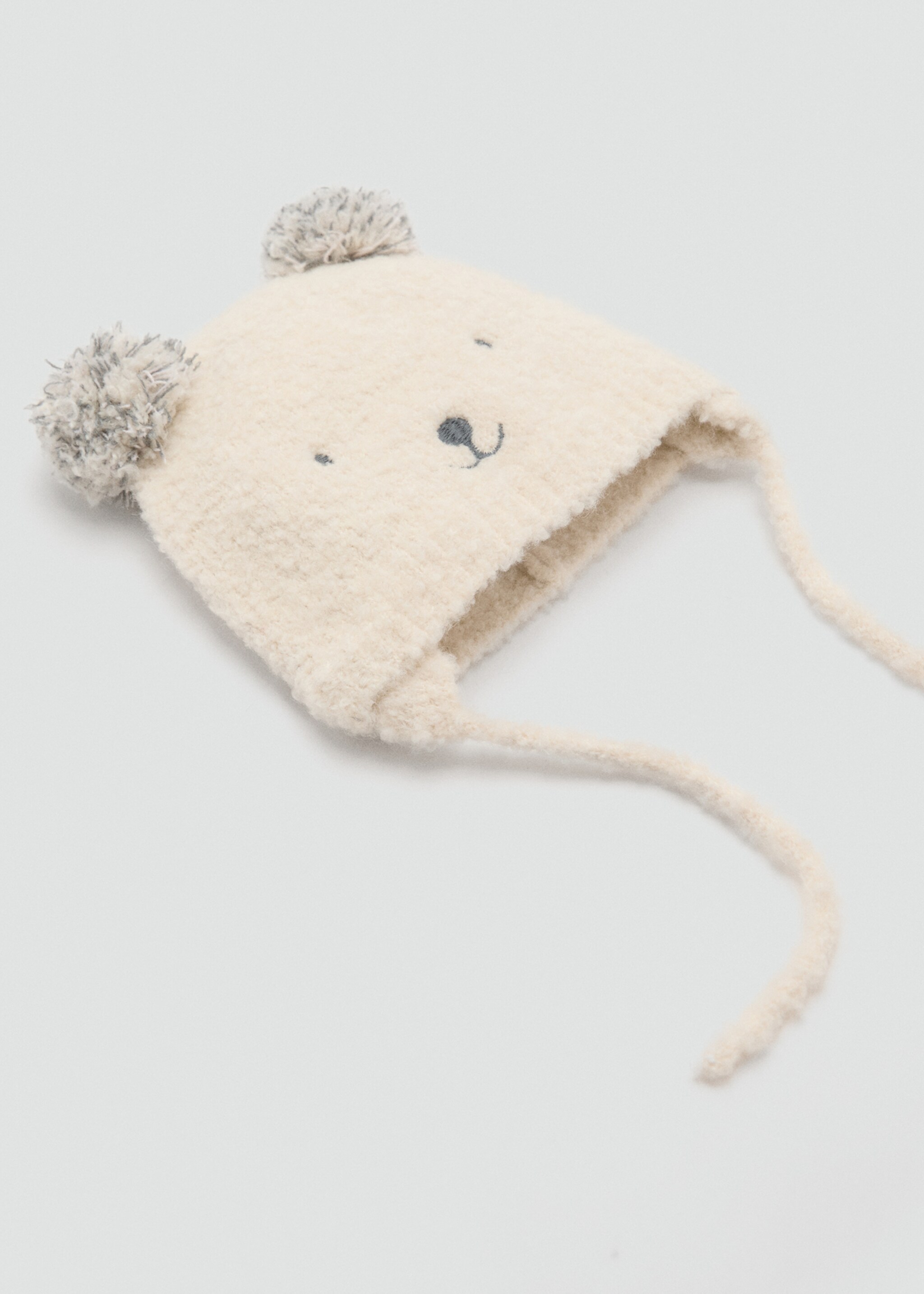 Gorro de malha de urso - Plano médio, Cru. Ref: 17086740-00.