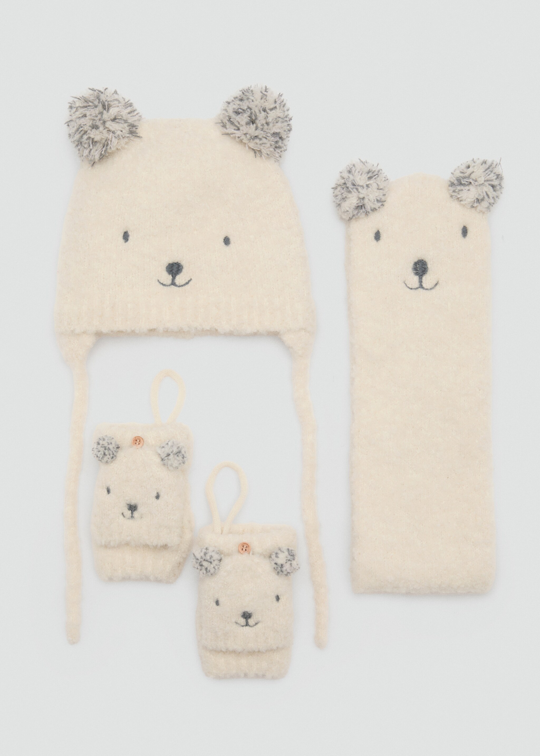 Gorro de malha de urso - Pormenor do artigo 2, Cru. Ref: 17086740-00.