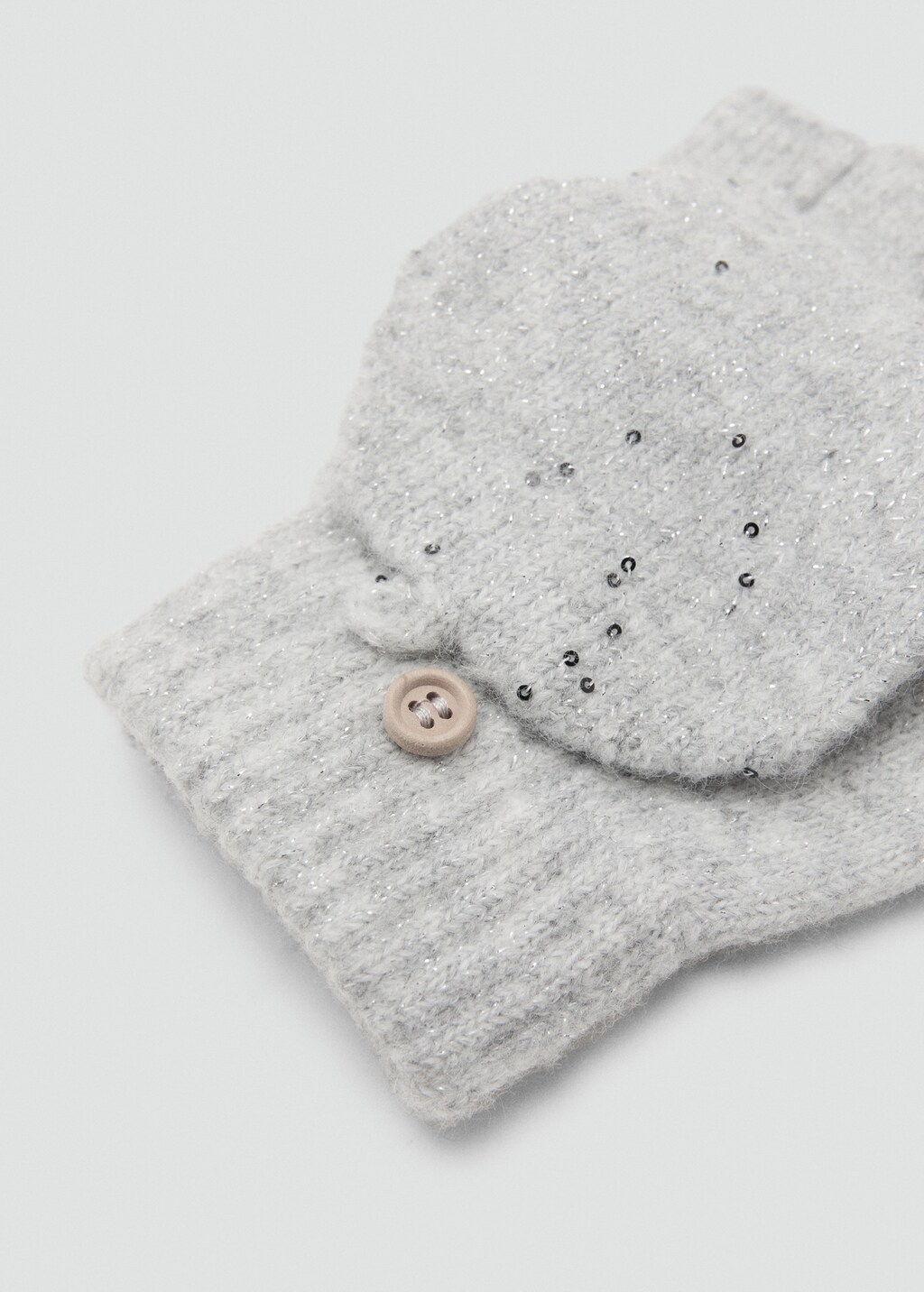Sequin knitted gloves