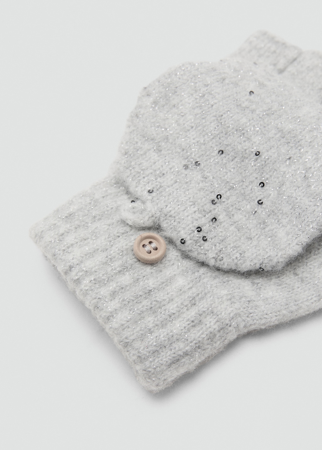 Sequin knitted gloves