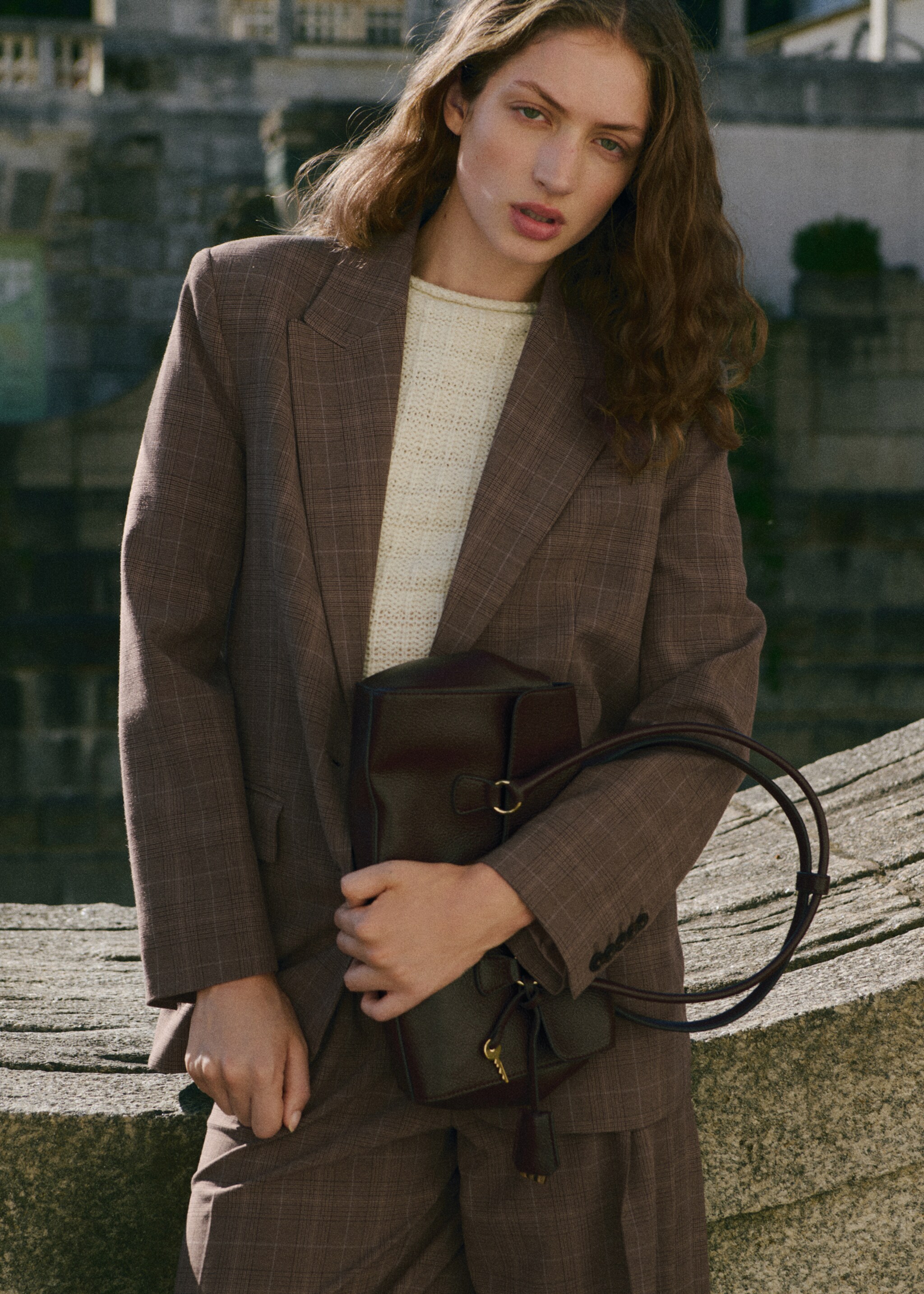 Check suit jacket - Medium plane, Medium Brown. Ref: 17086742-00.