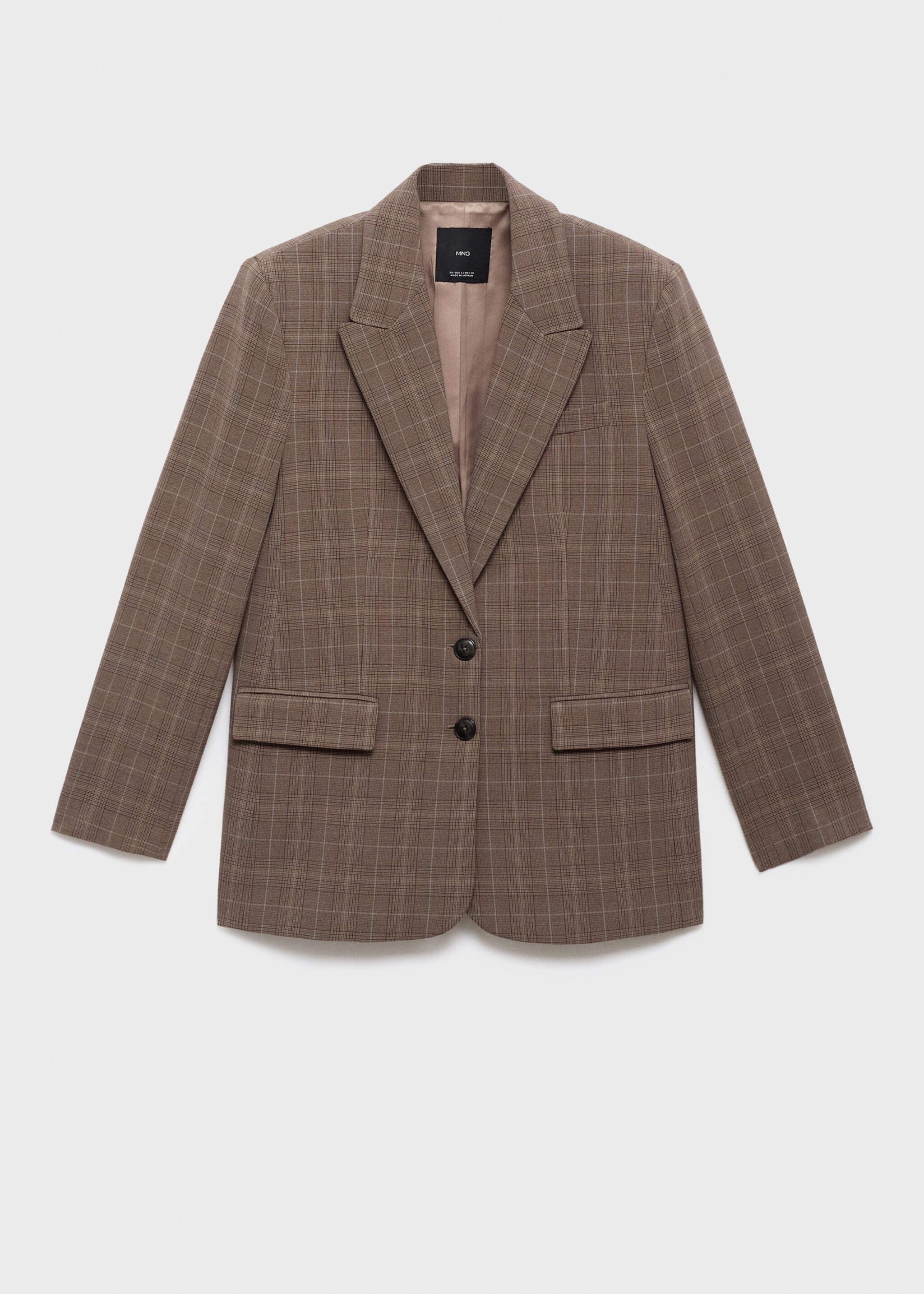 Check suit jacket - Article without model, Medium Brown. Ref: 17086742-00.