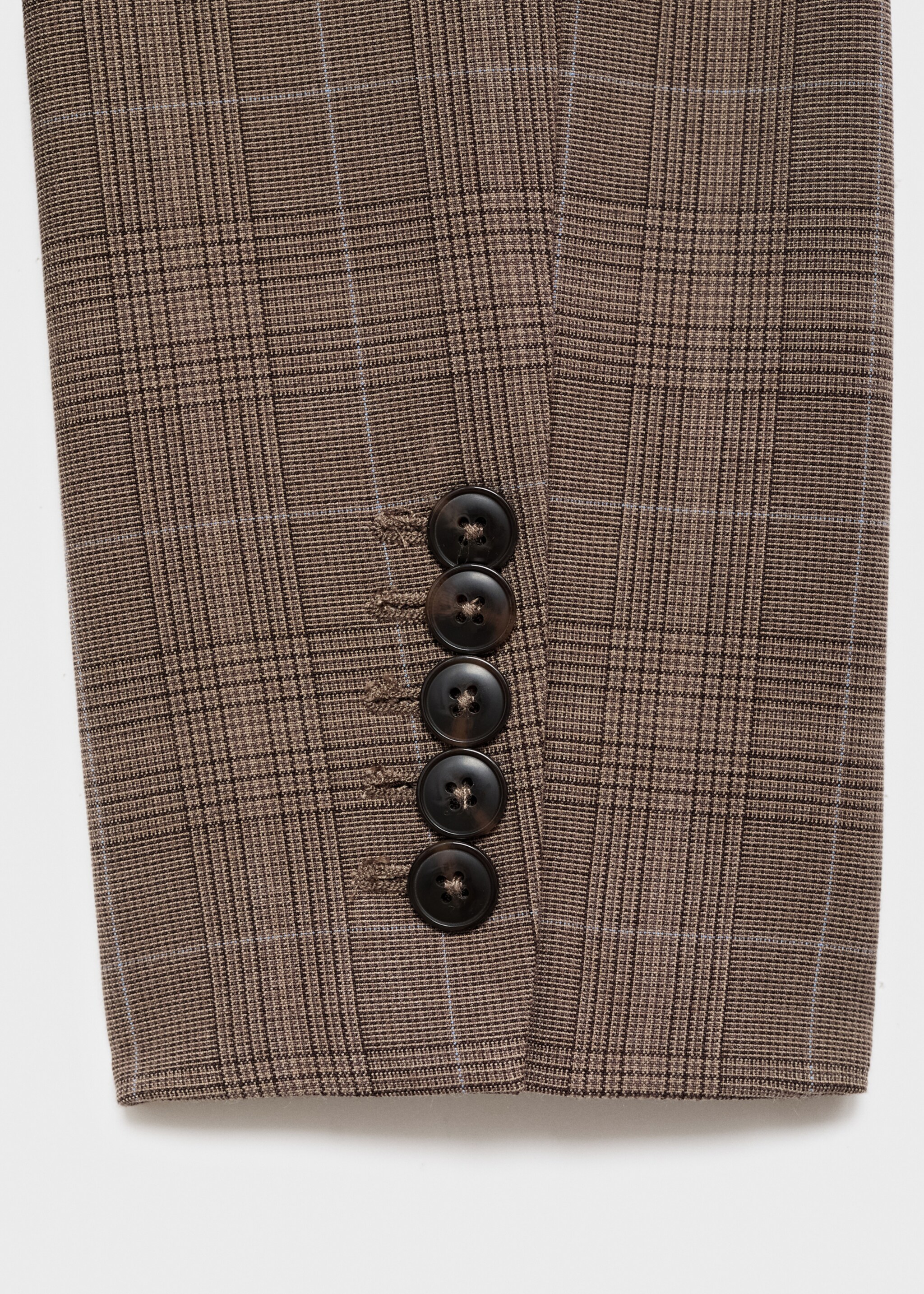 Check suit jacket - Details of the article 0, Medium Brown. Ref: 17086742-00.