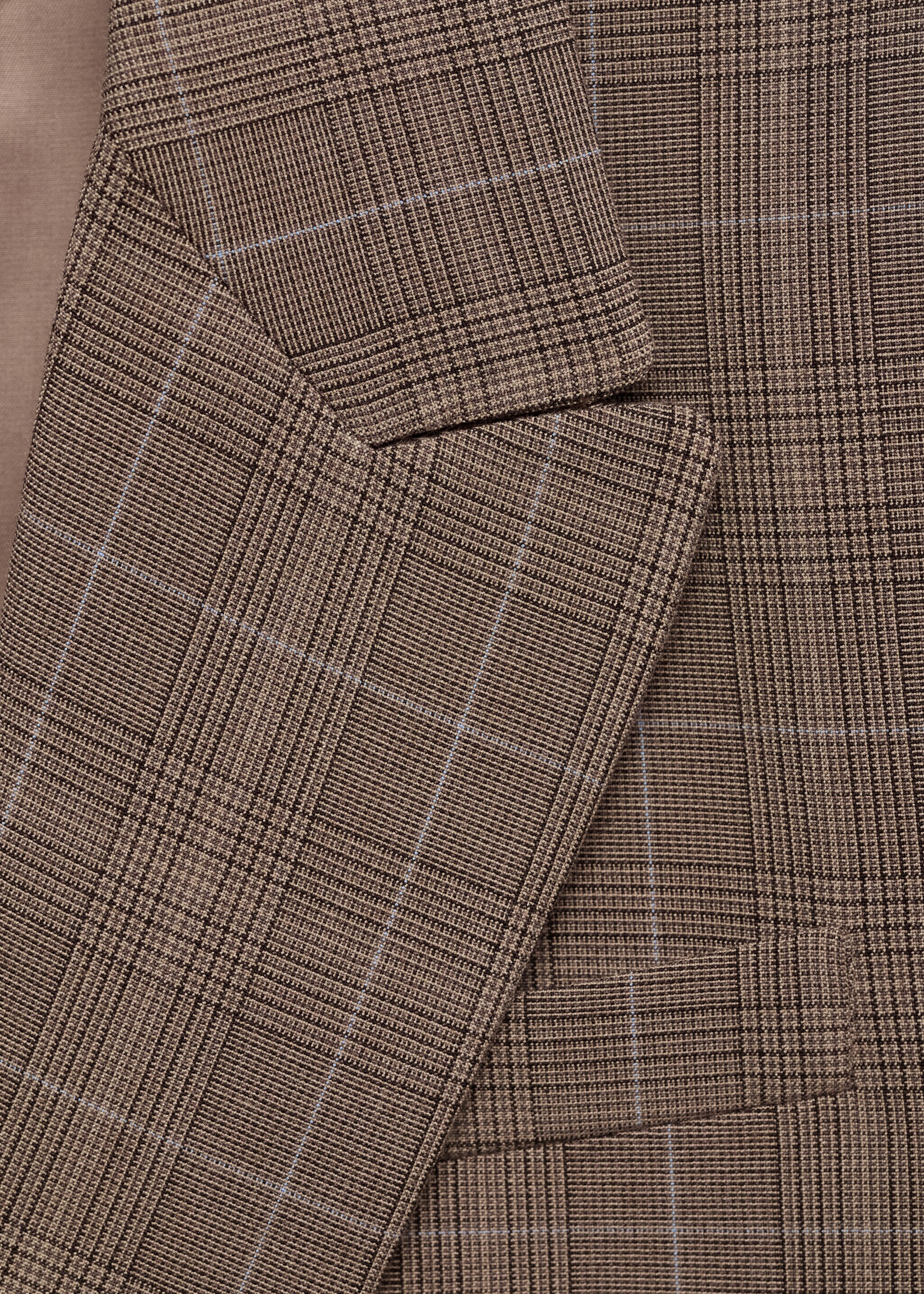 Check suit jacket - Details of the article 8, Medium Brown. Ref: 17086742-00.
