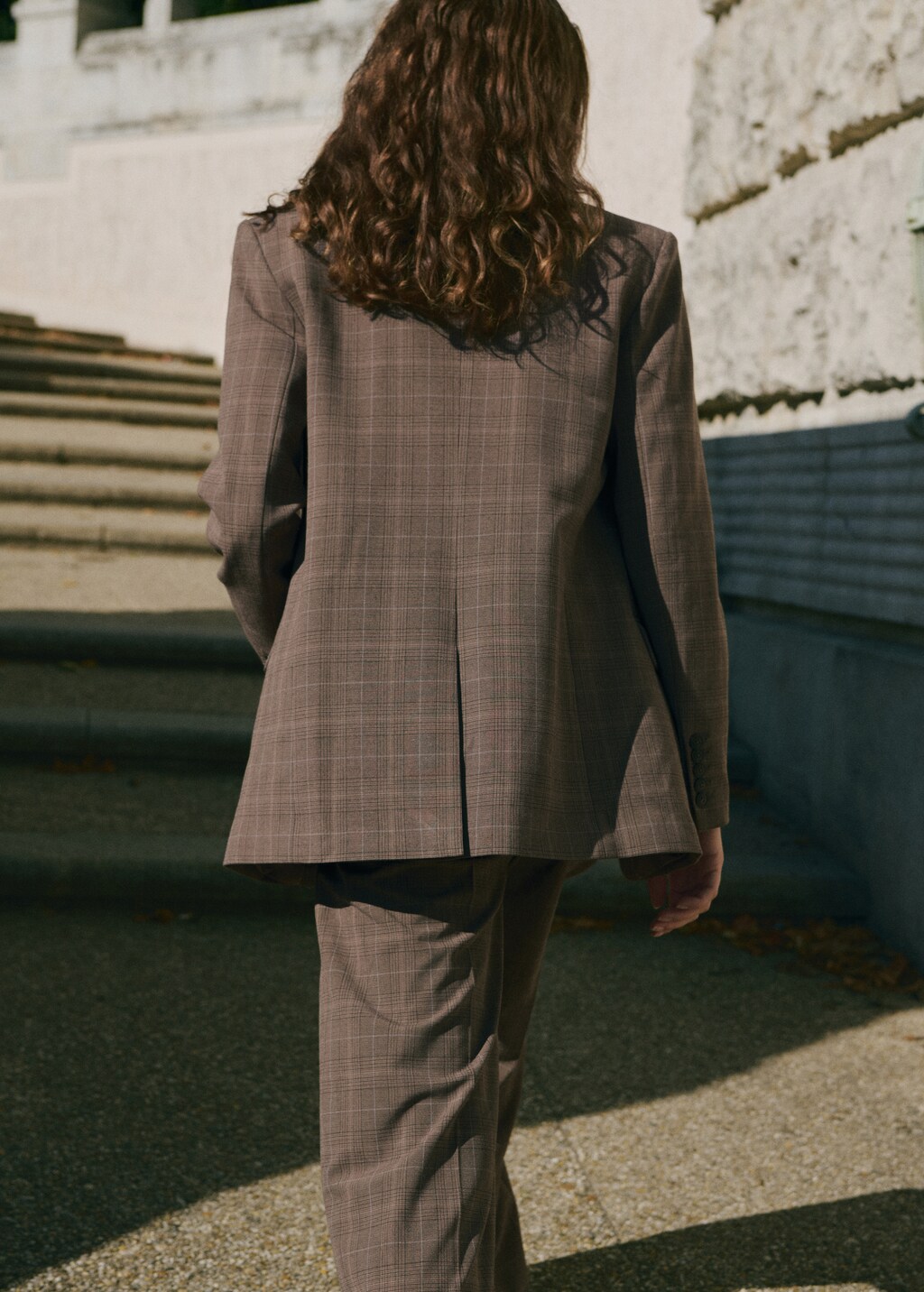 Mango Check suit blazer