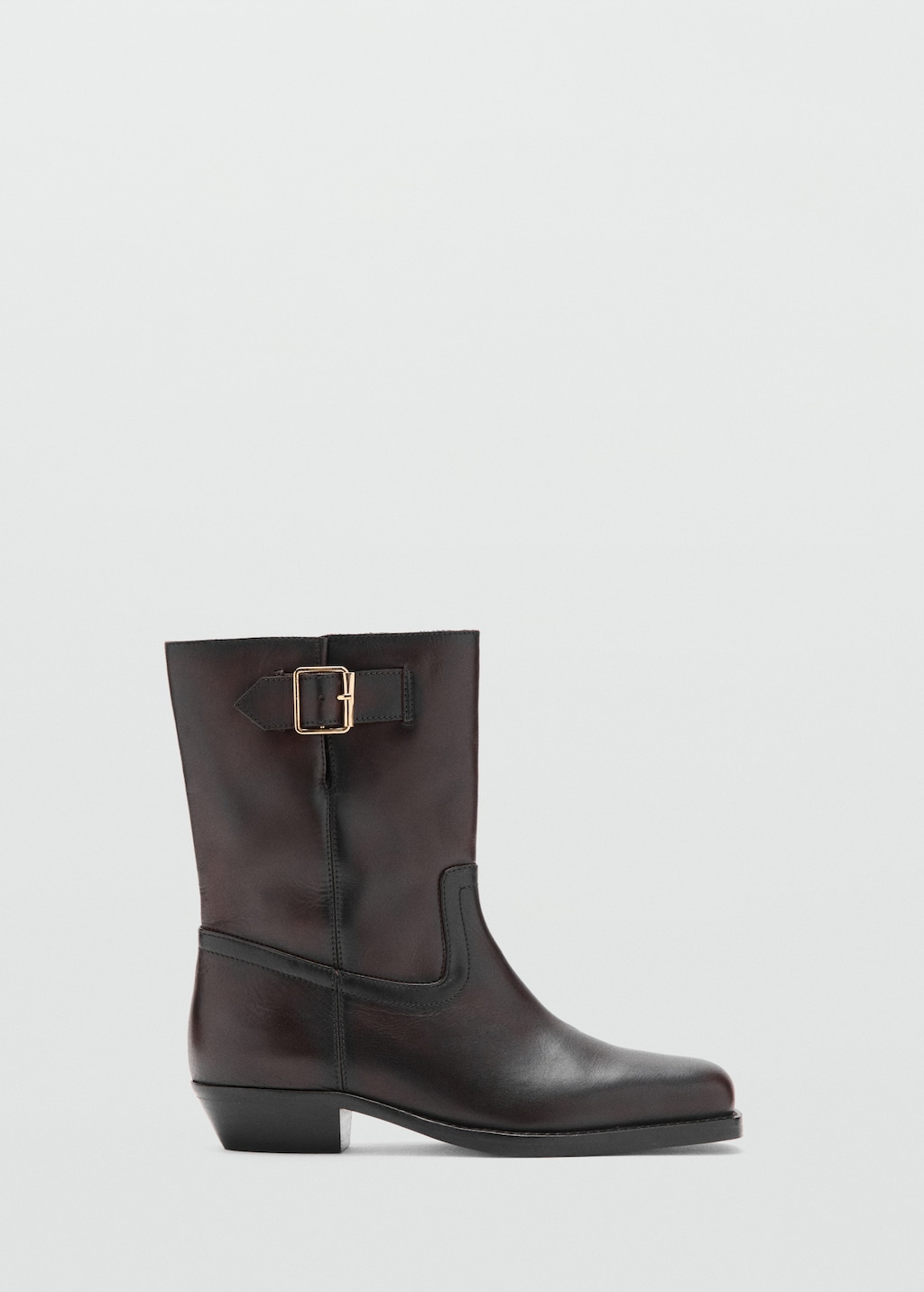 Buckle ankle boots