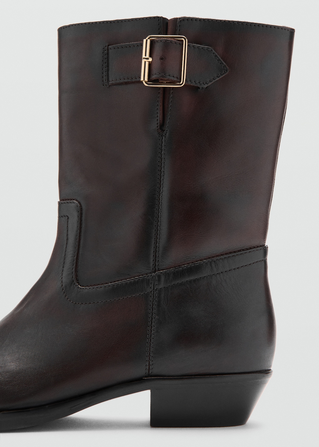 Buckle ankle boots