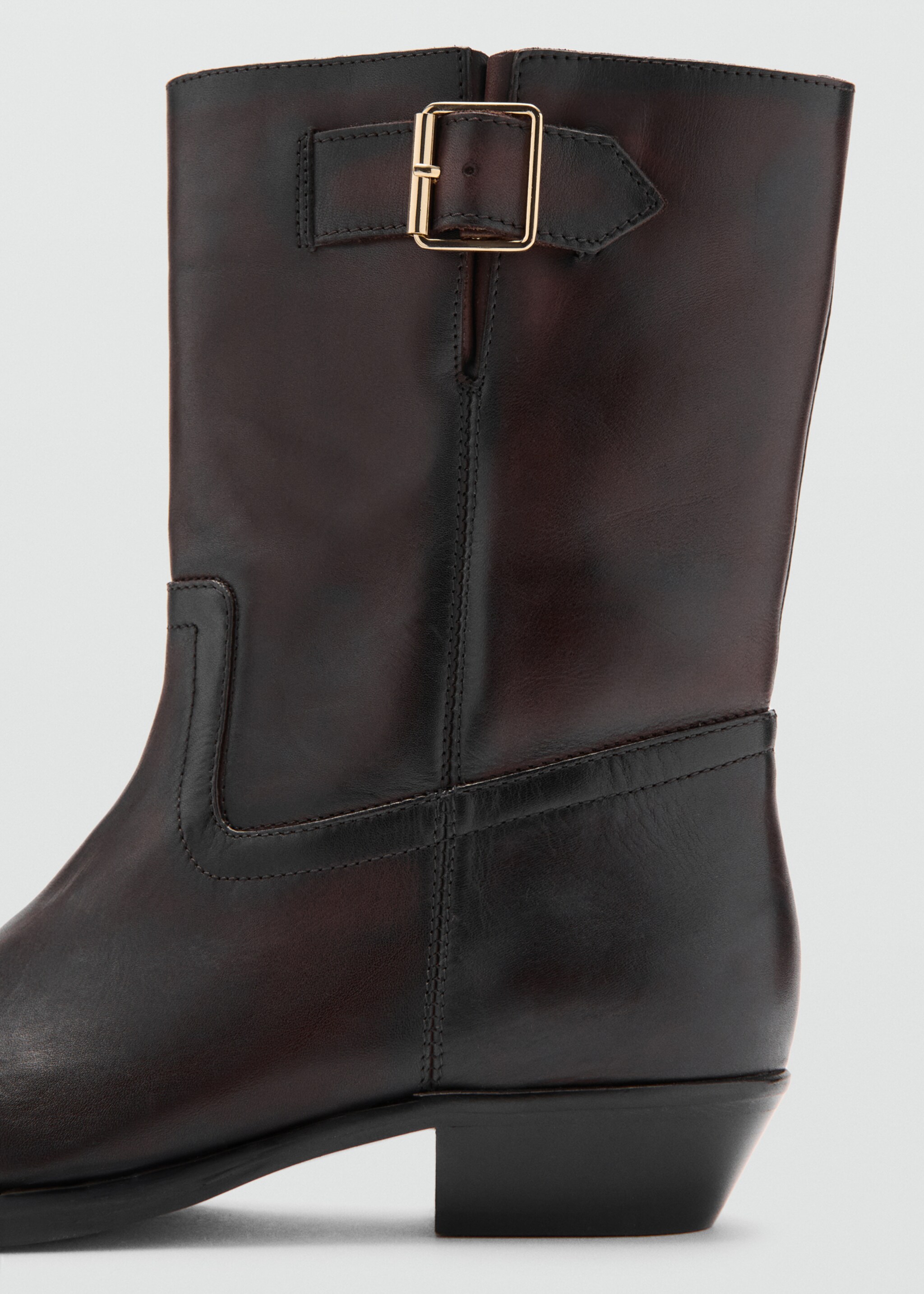 Buckle ankle boots - Details of the article 1, Chocolate. Ref: 17086744-00.