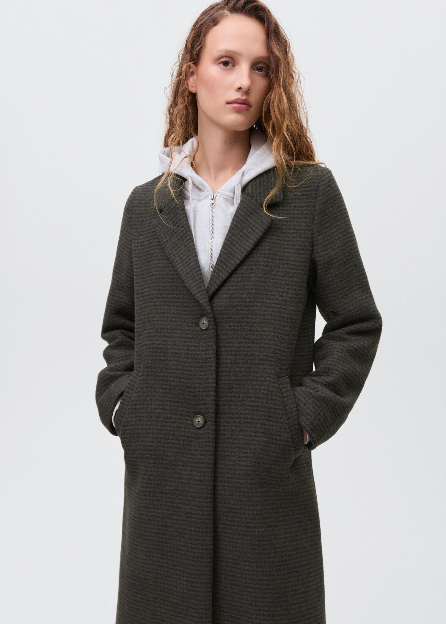 Tweed wool coat - Medium plane