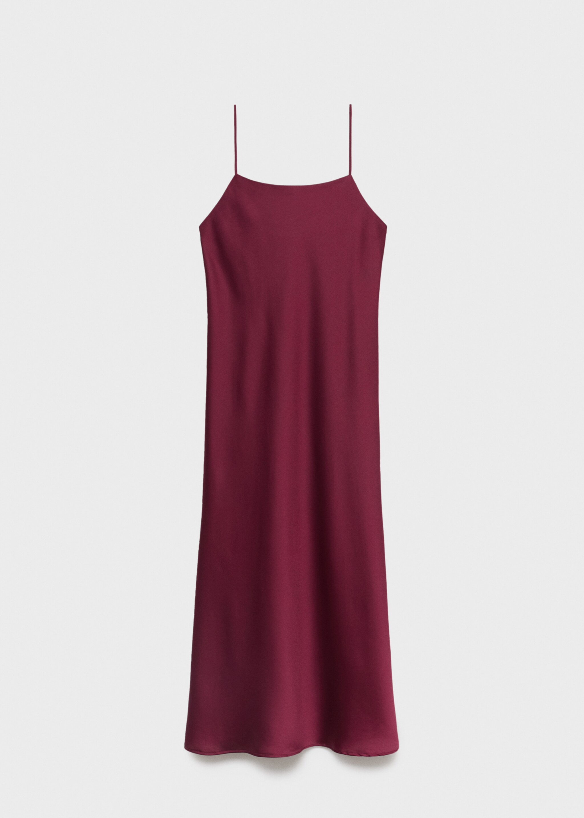 Satin midi-nightdress - Article without model, Red. Ref: 17087127-00.