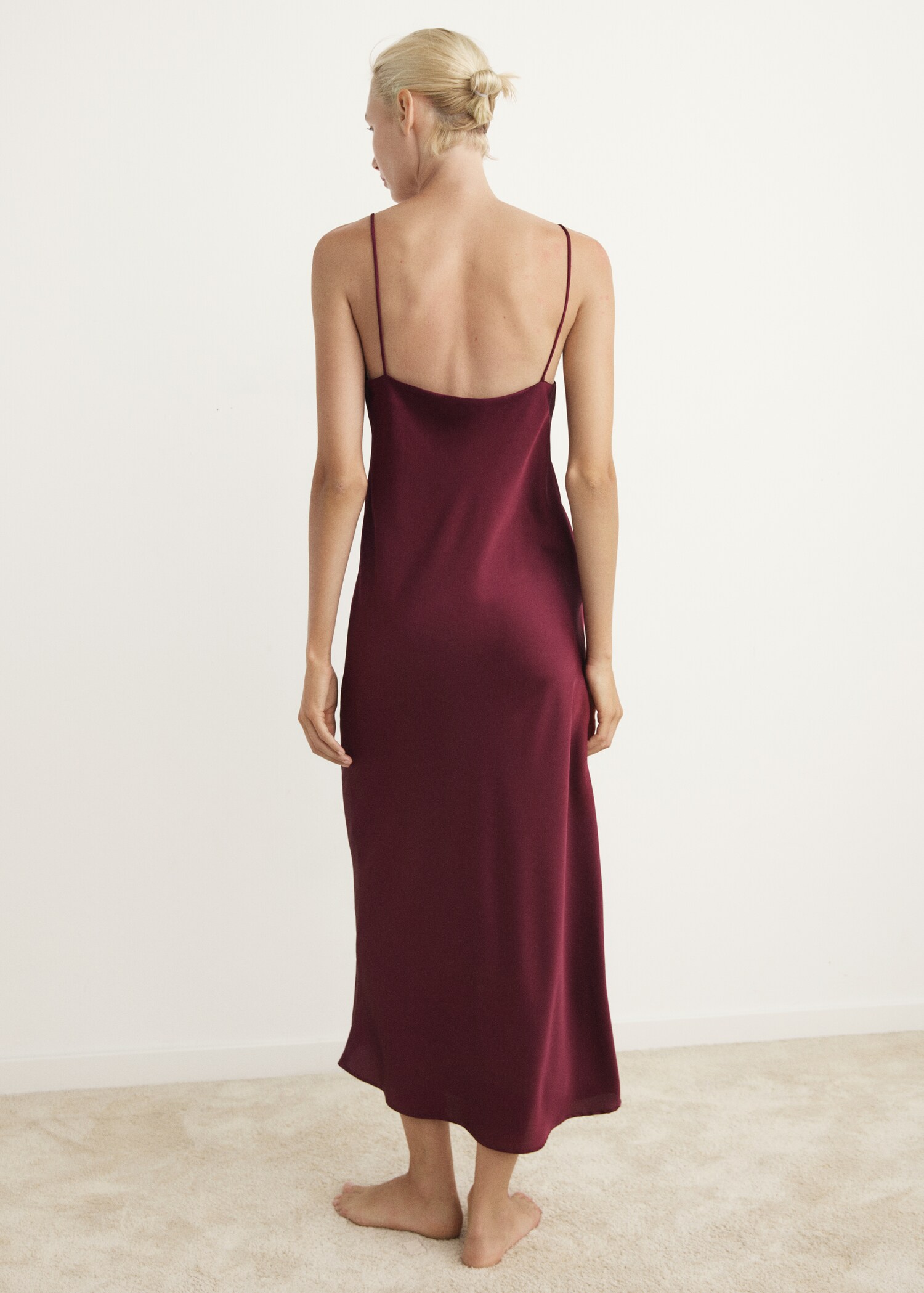 Satin midi-nightdress - Reverse of the article