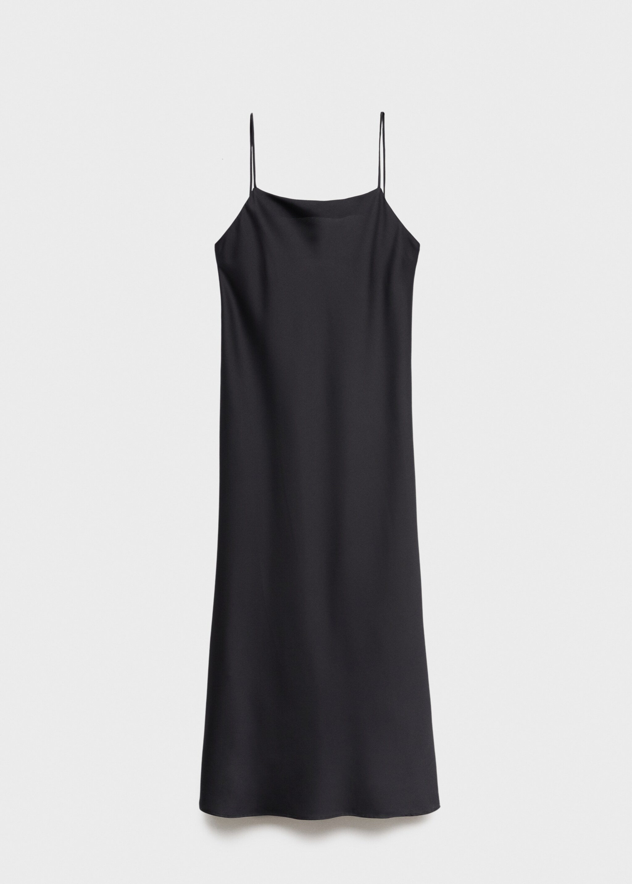 Satin midi-nightdress - Article without model, Charcoal. Ref: 17087127-00.
