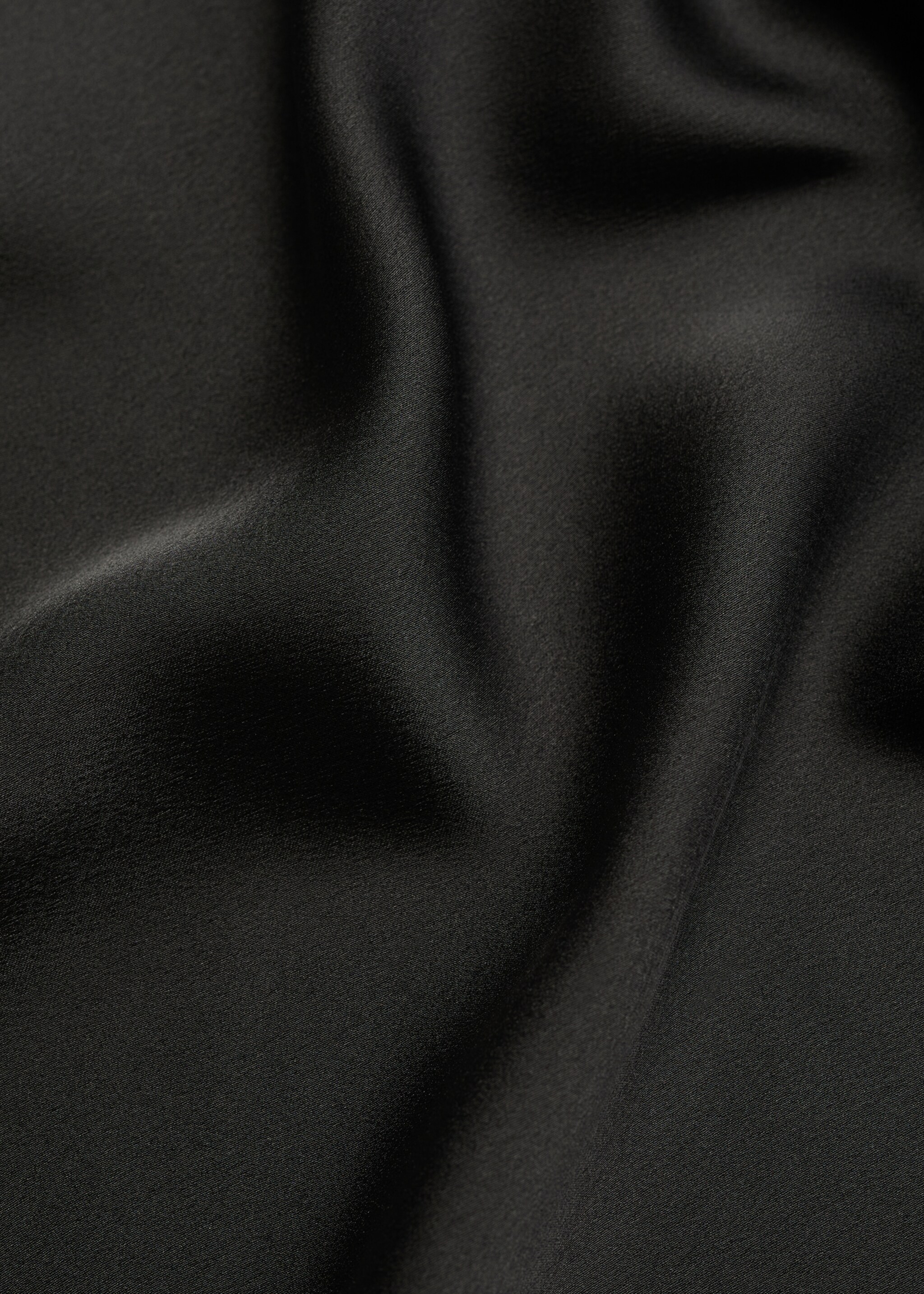 Satin midi-nightdress - Details of the article 0, Charcoal. Ref: 17087127-00.
