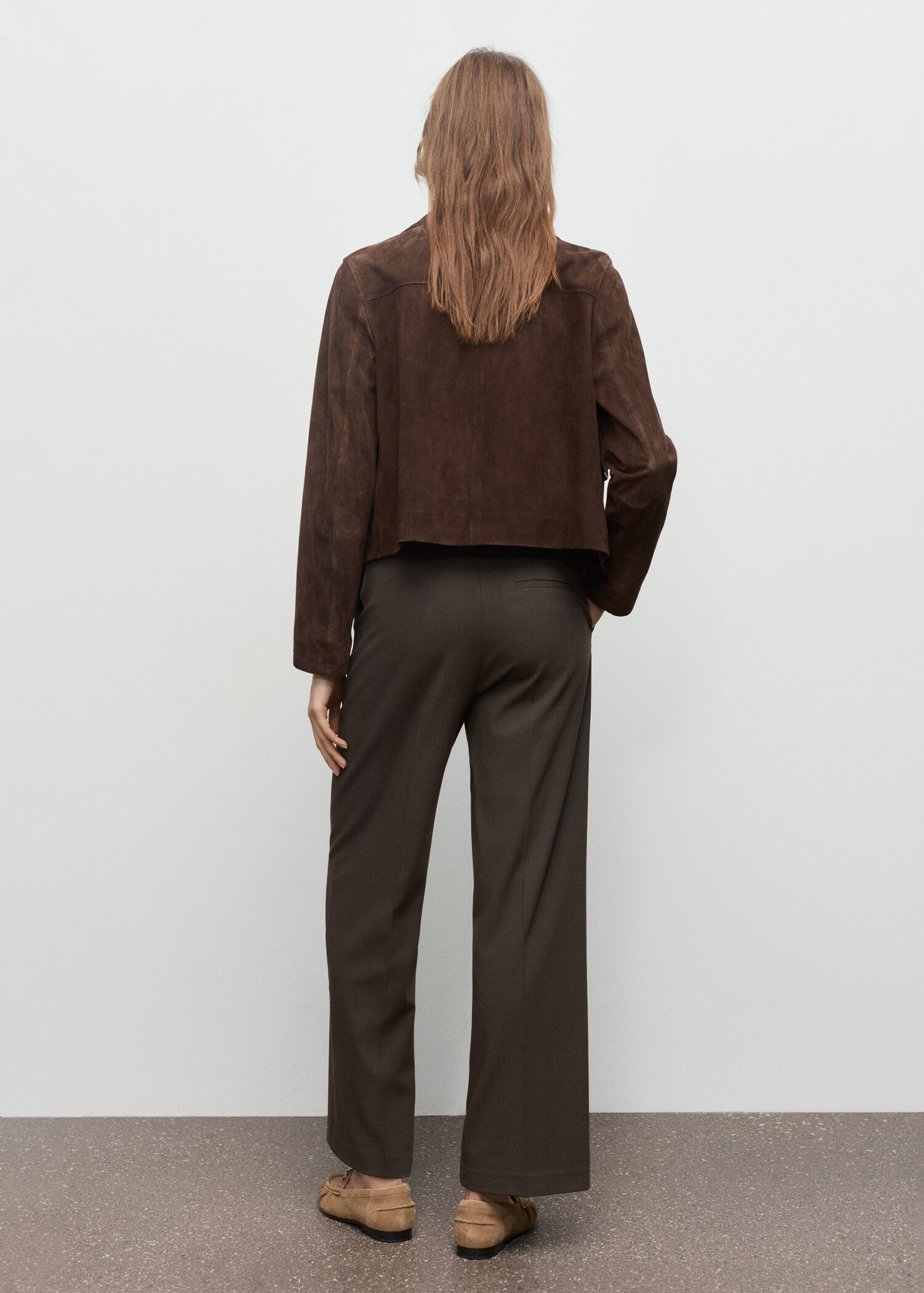 Mid-rise cropped straight-leg trousers - Reverse of the article
