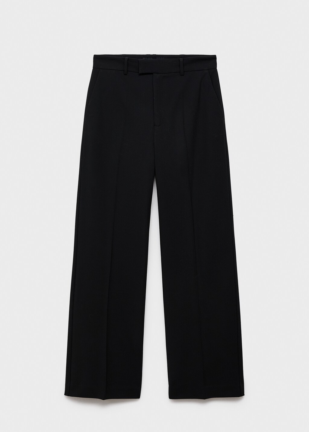 Mid-rise cropped straight-leg pants