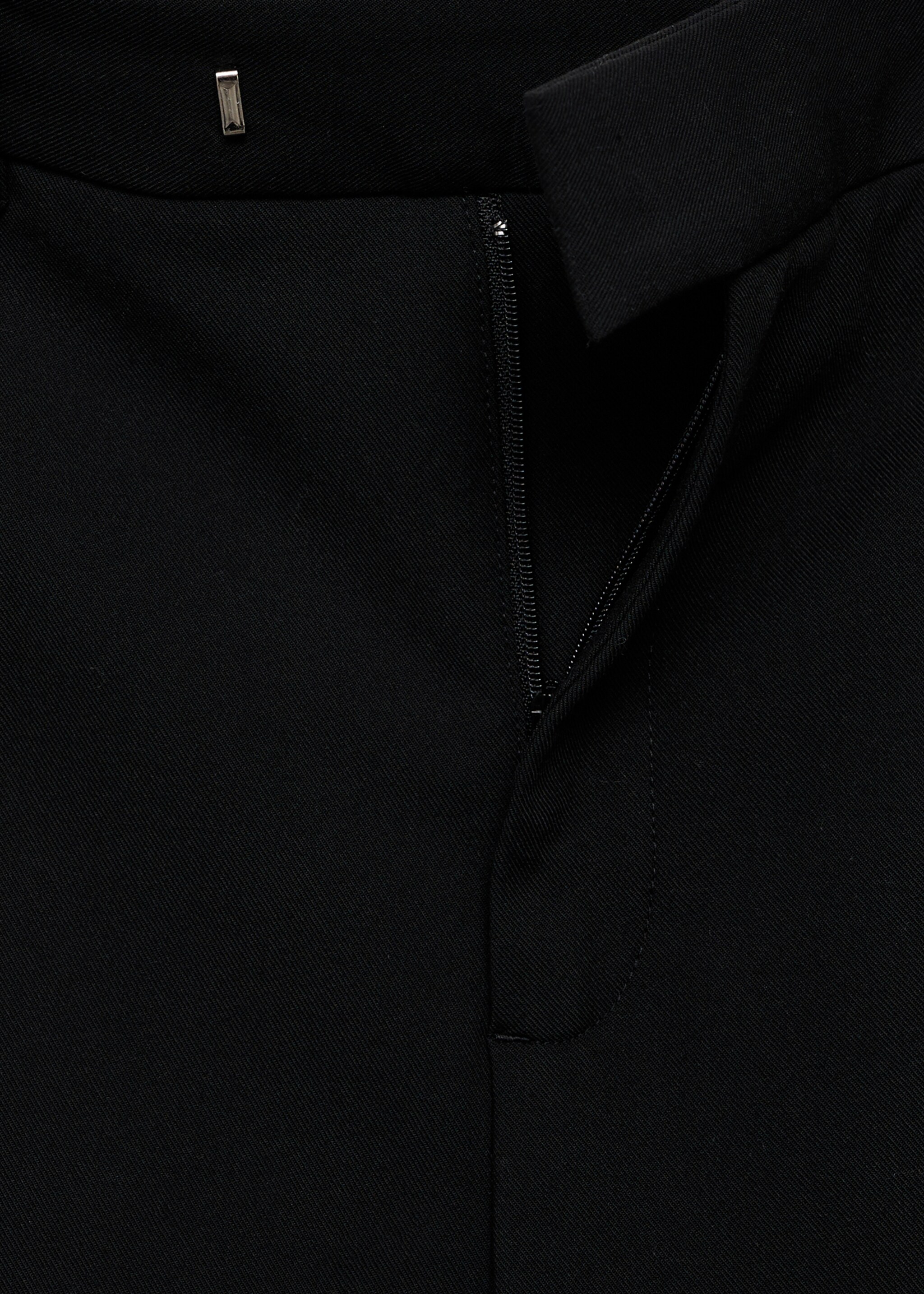 Mid-rise cropped straight-leg trousers - Details of the article 0, Black. Ref: 17087128-00.