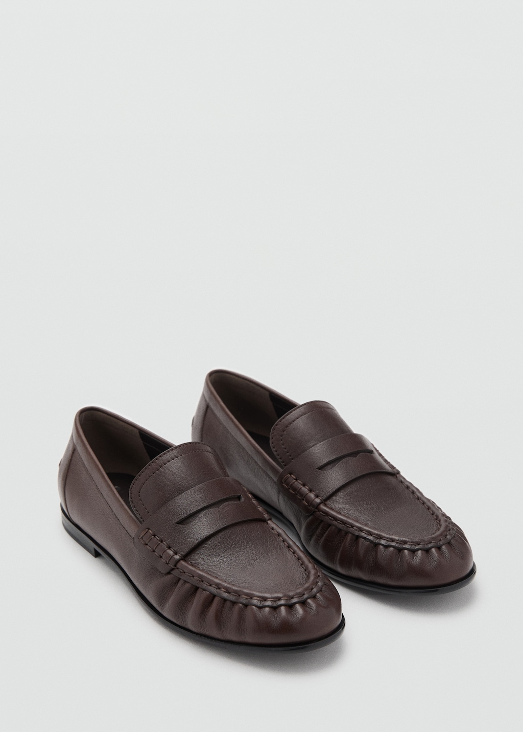 Leather penny loafers