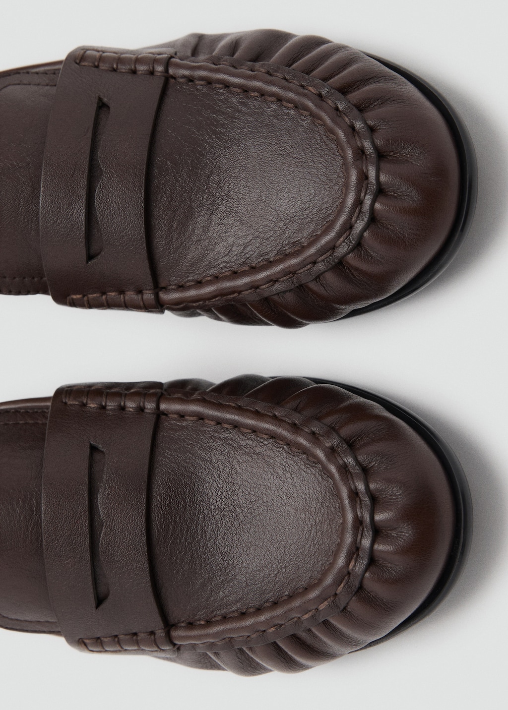Leather penny loafers