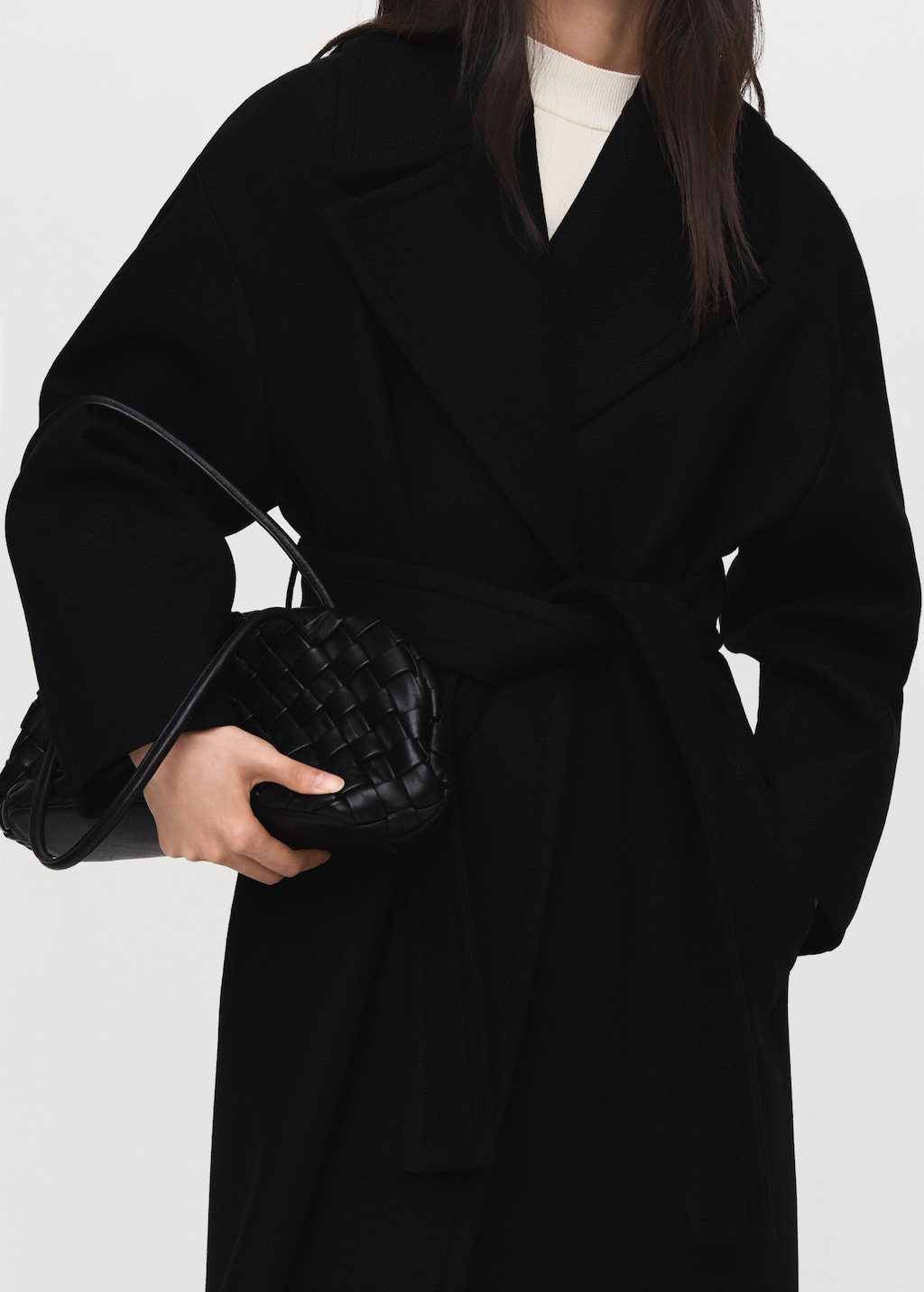 Mango Manteco wool coat with belt