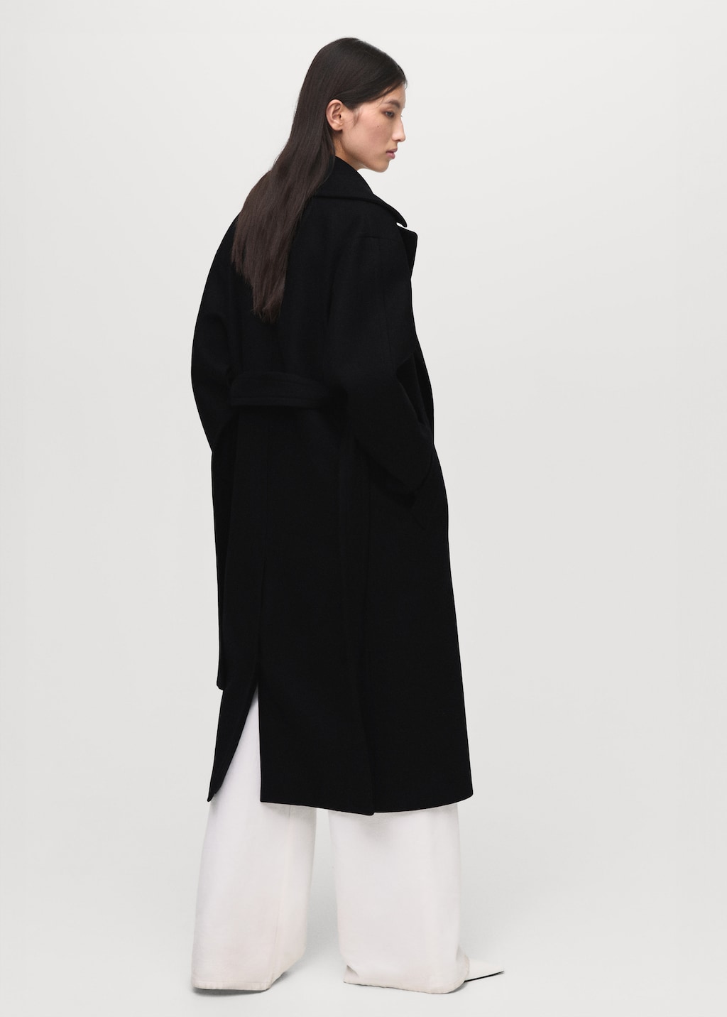 Mango Manteco wool coat with belt