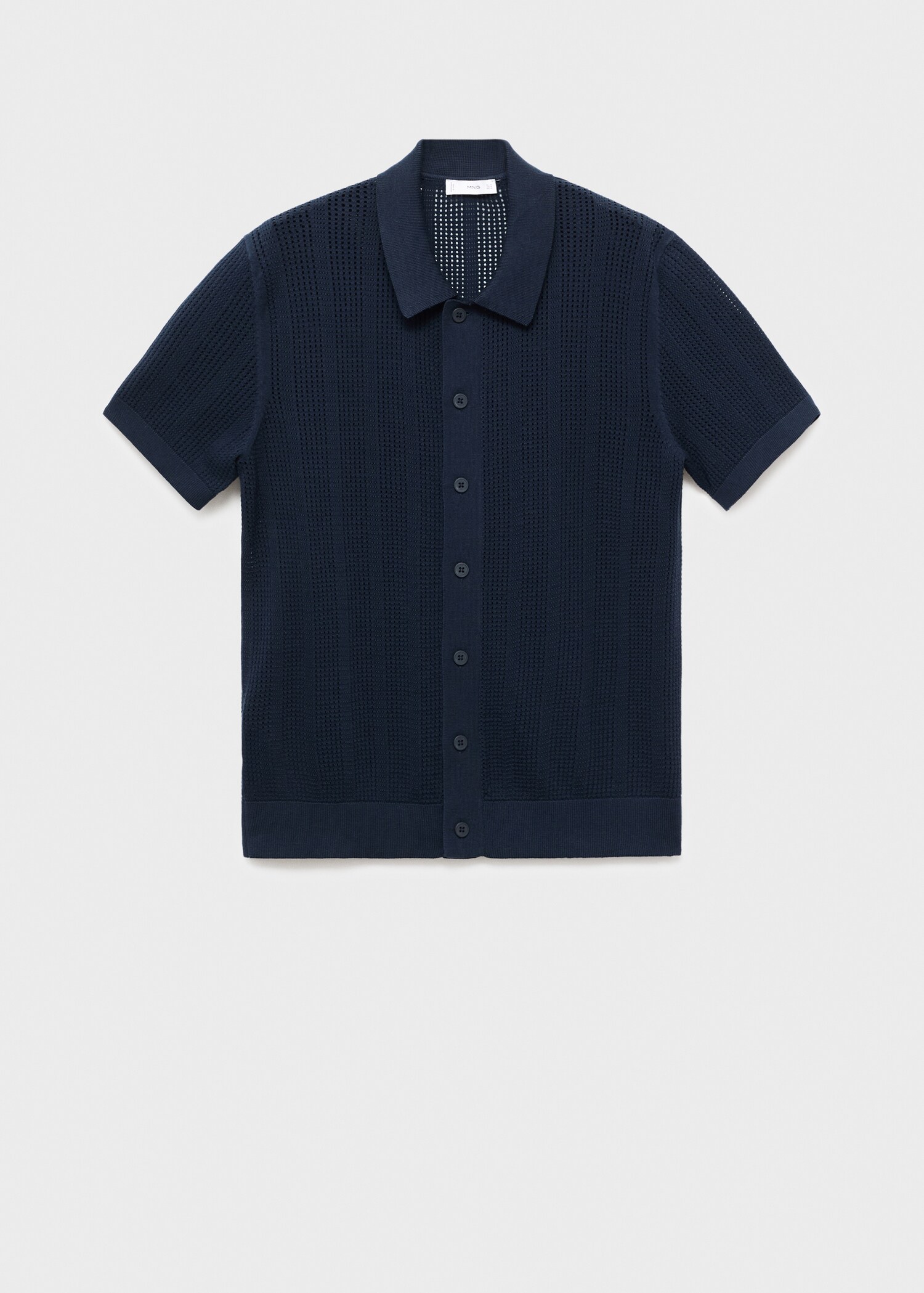 Camisa punto calado estructura rayas - Artículo sin modelo