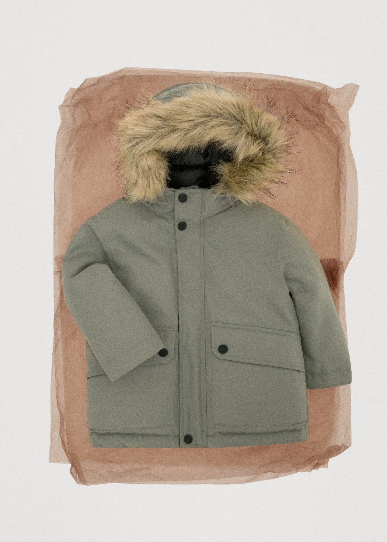 Anorak with shearling-effect hood - Details of the article 7