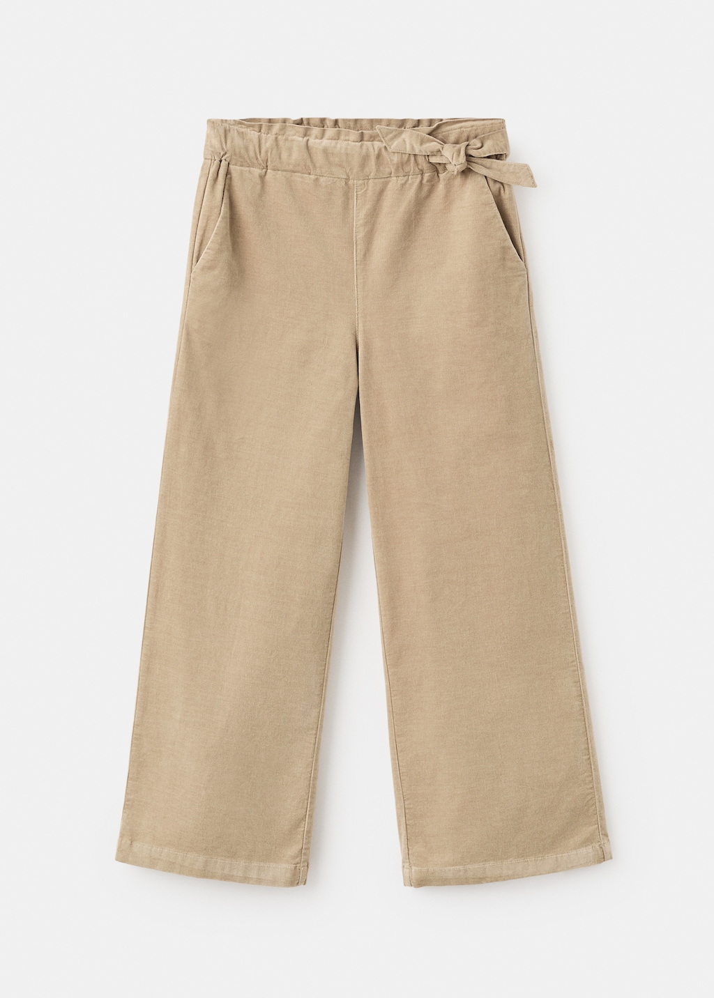 Micro-corduroy culotte trousers