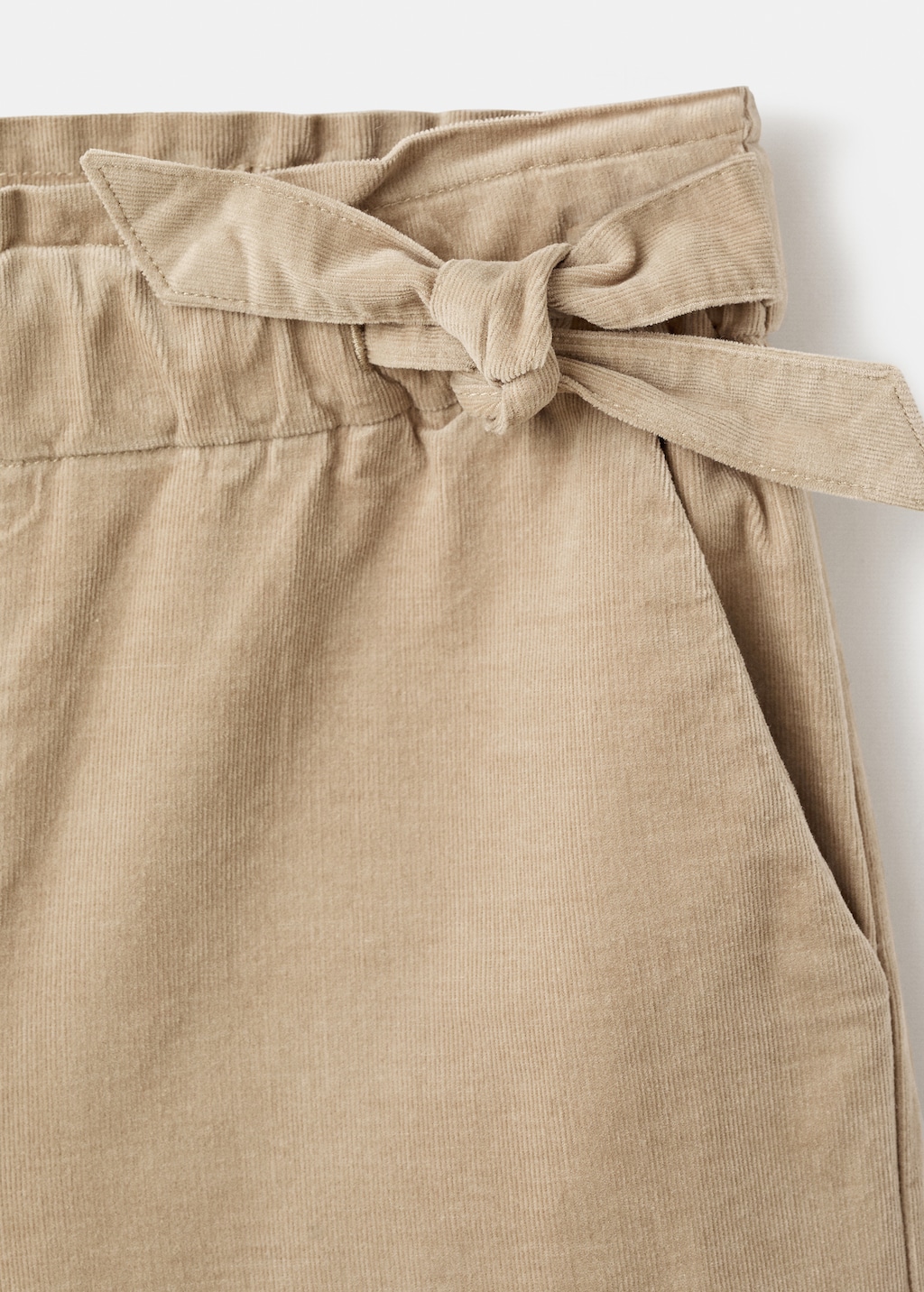 Micro-corduroy culotte trousers