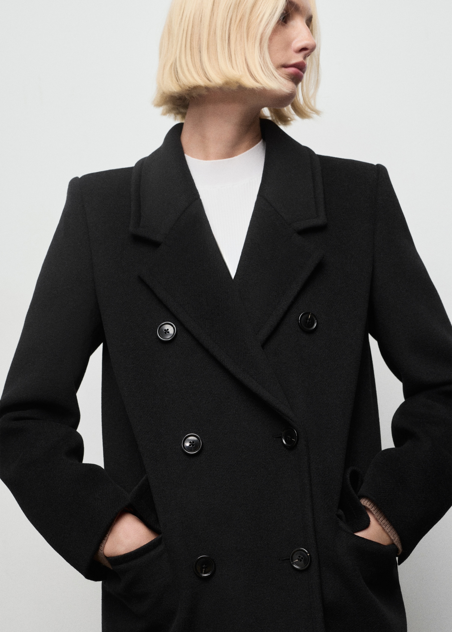 Double-breasted wool coat - Medium plane